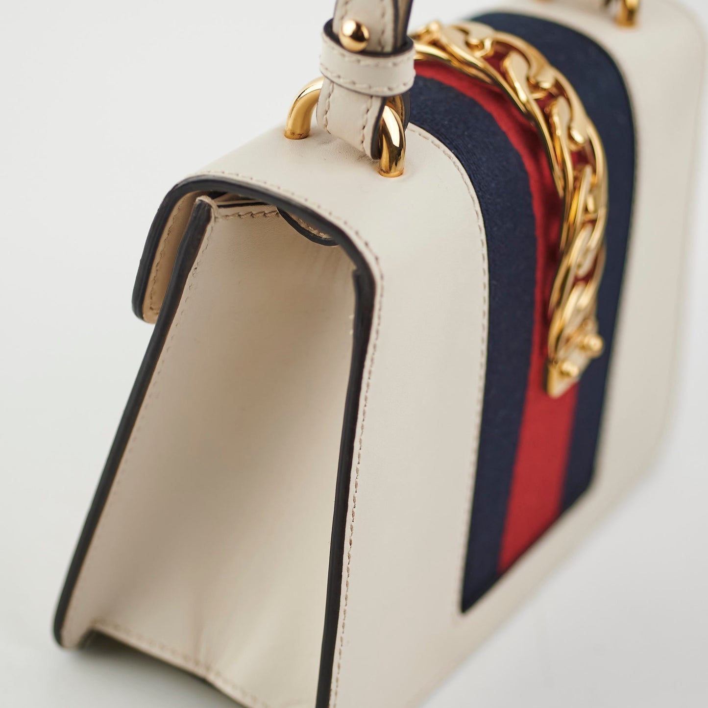 Gucci Sylvie Small Top Handle White
