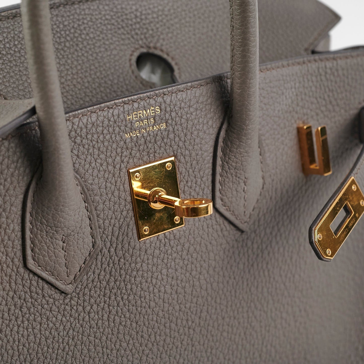 Hermes Birkin 25 Togo Etain Y Stamp