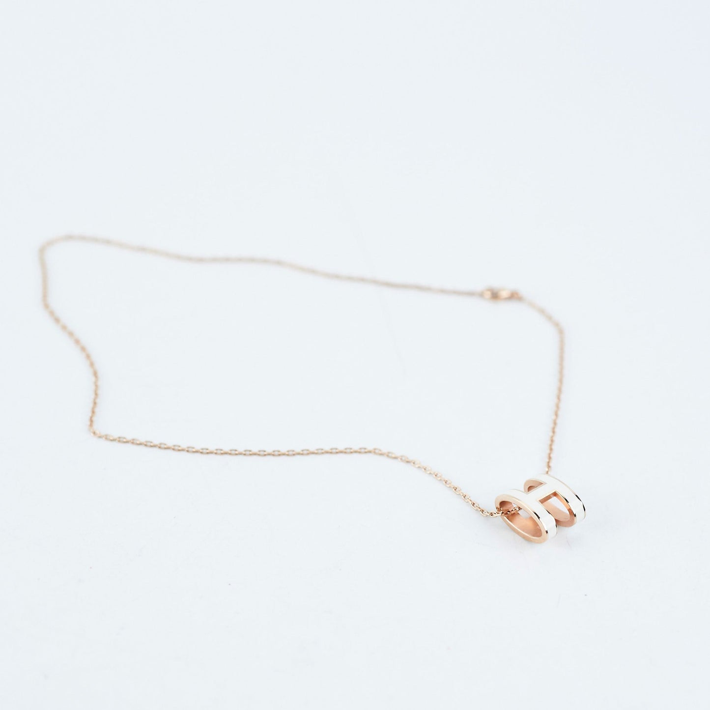 Hermes Pop H PL White Necklace