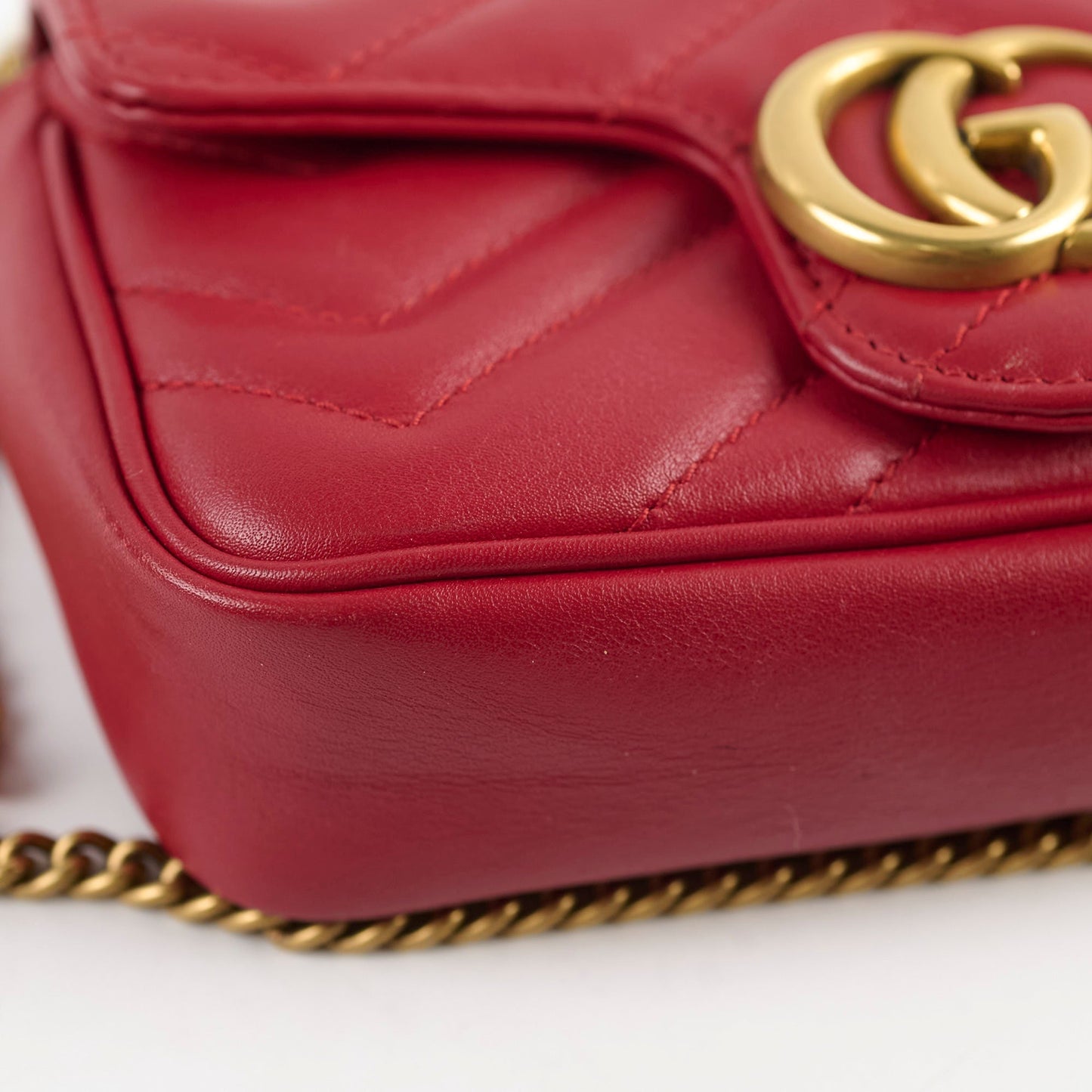 Gucci Super Mini Marmont Red Crosbody