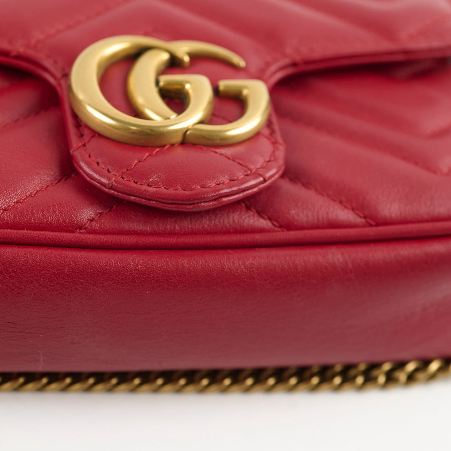Gucci Super Mini Marmont Red Crosbody
