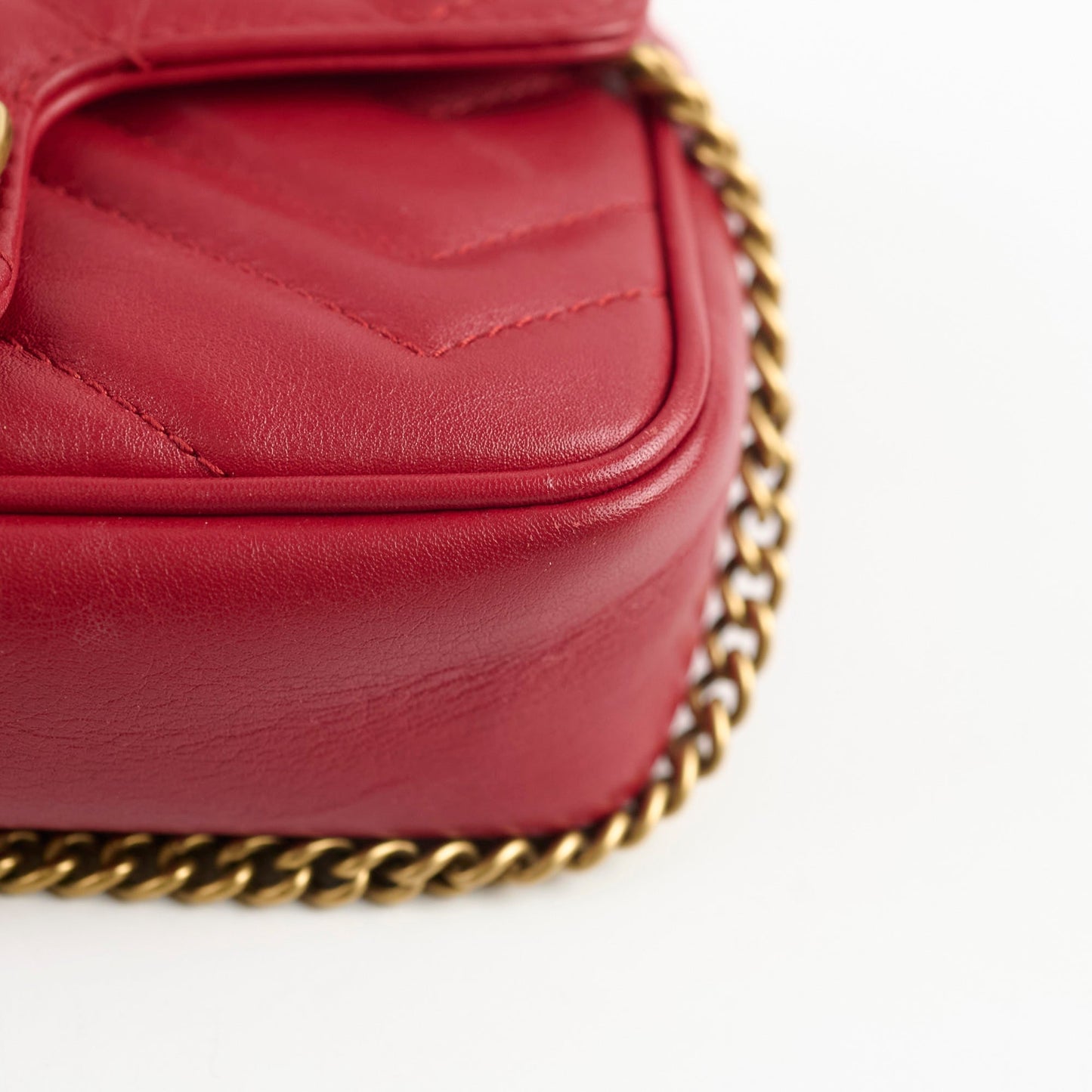 Gucci Super Mini Marmont Red Crosbody