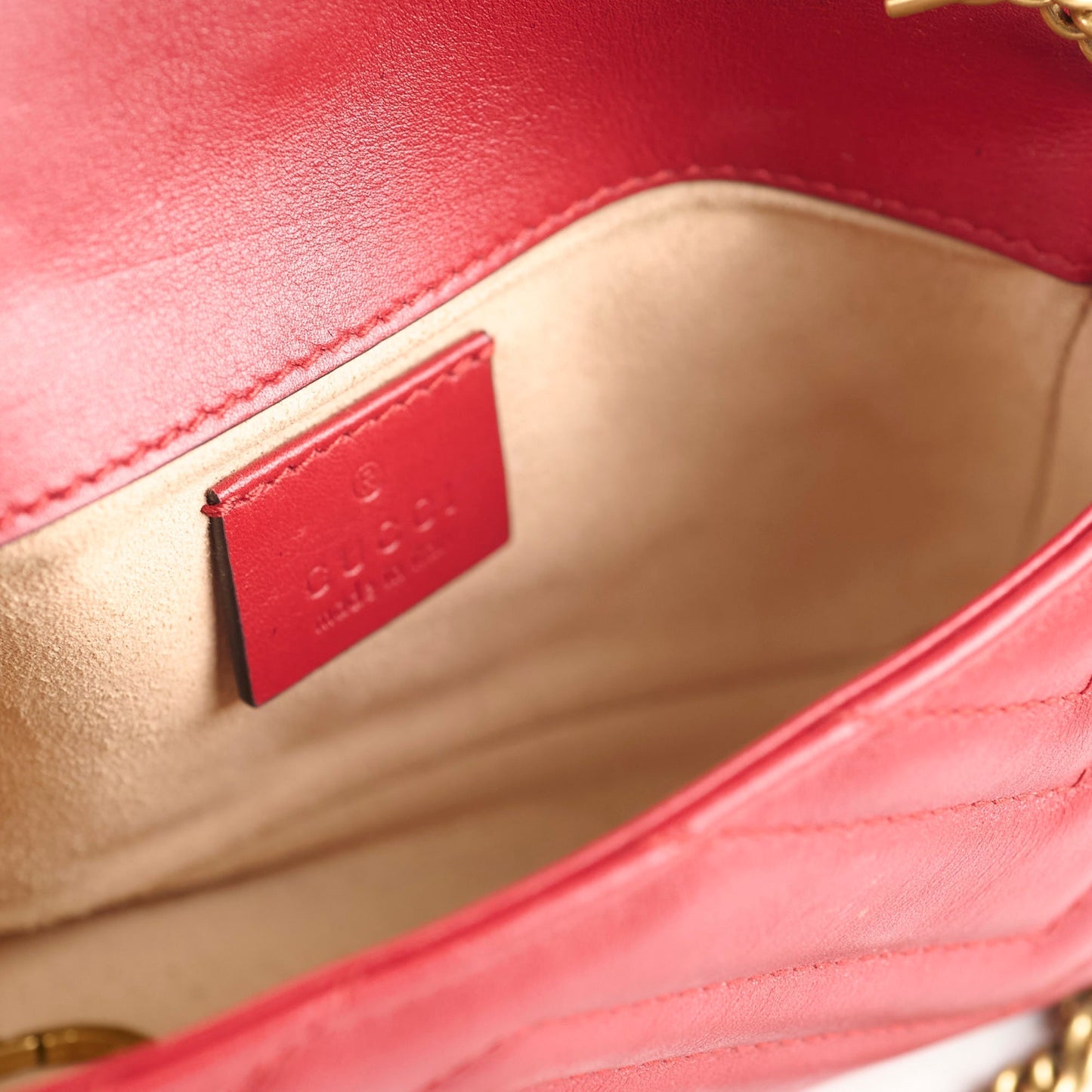 Gucci Super Mini Marmont Red Crosbody