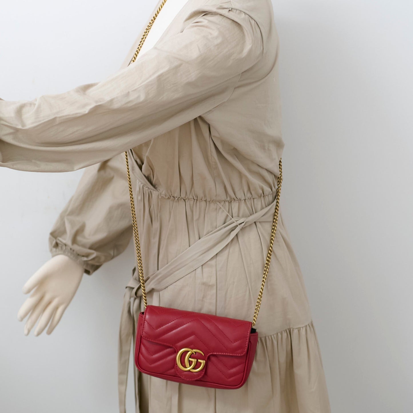 Gucci Super Mini Marmont Red Crosbody