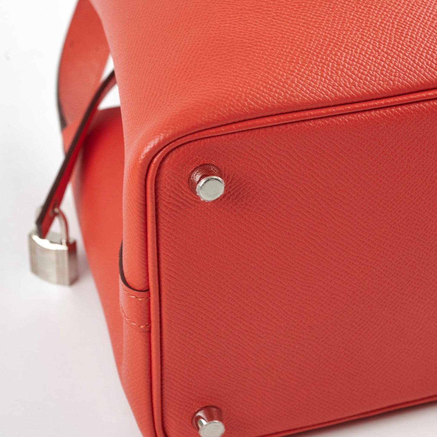 Hermes Picotin 18 Lock Bag Epsom Red with Multi Colour Handle C stamp