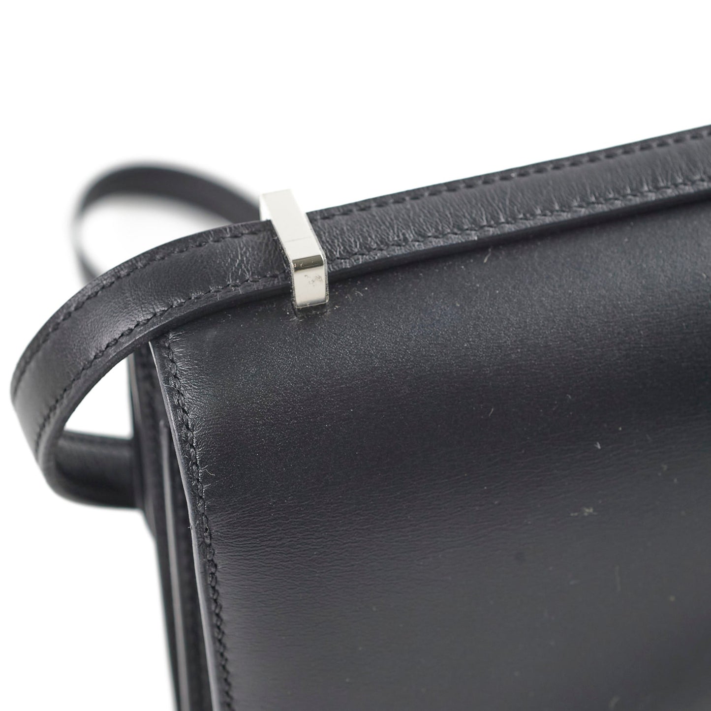 Hermes Constance Limited Edition 18 Noir Optique Veau Monsieur Enamel Hardware C stamp