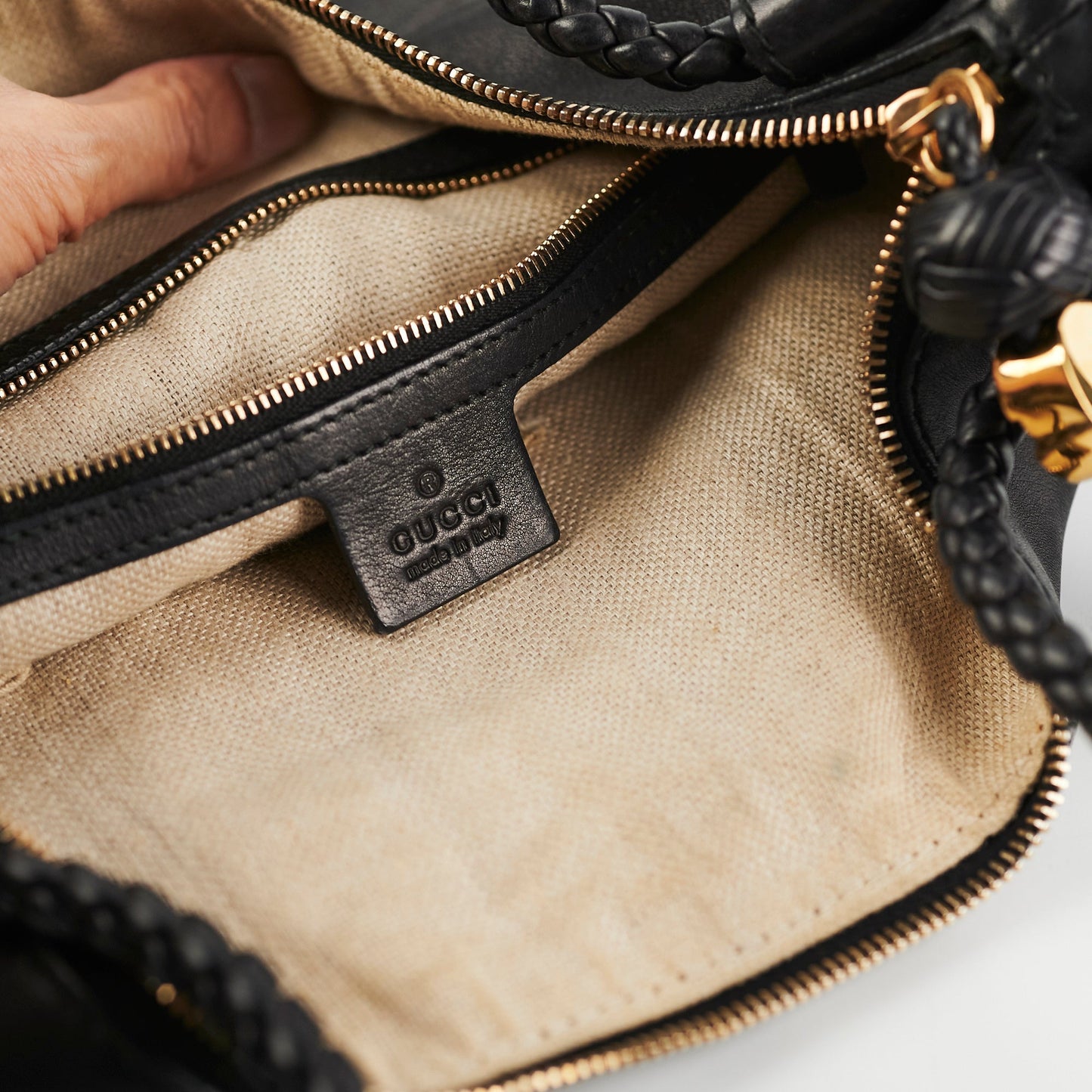 Gucci Black Leather Tote