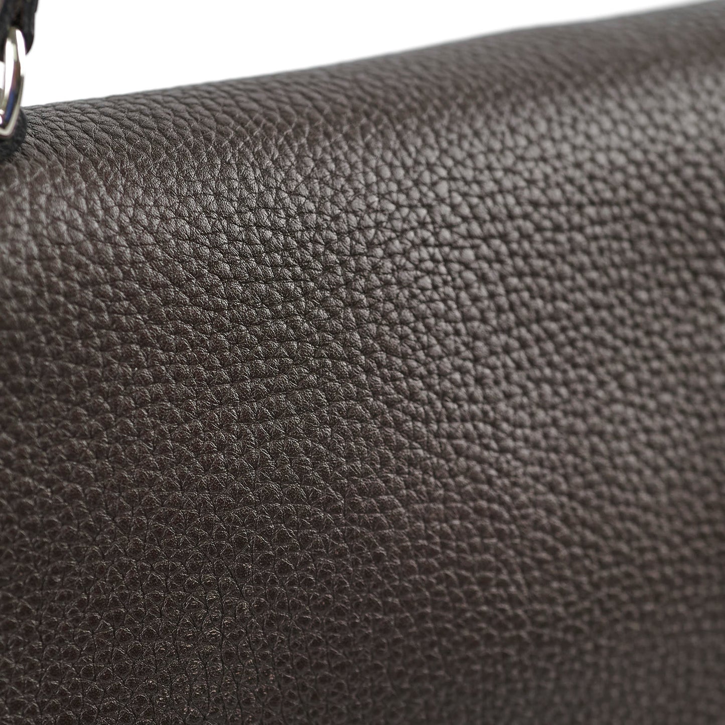 Hermes Kelly 35 Clemence Chocolate Square O Stamp