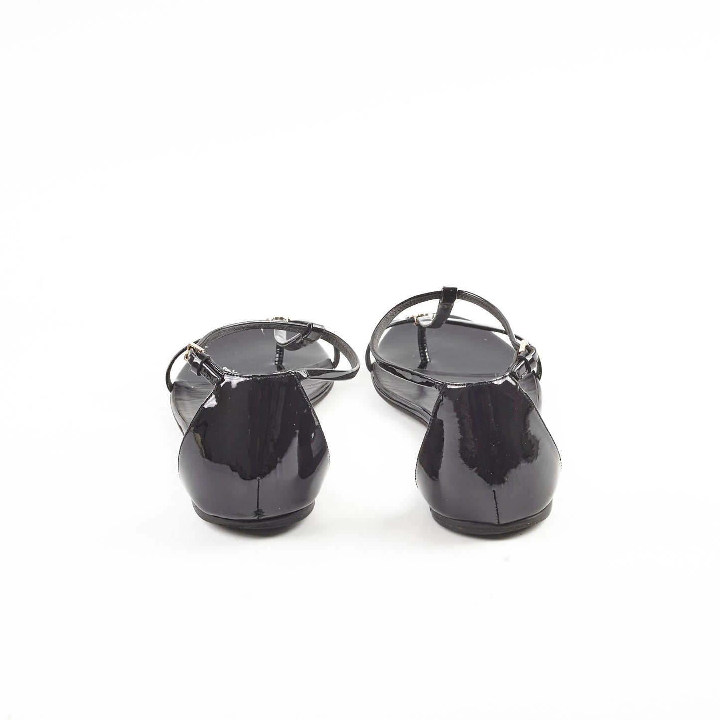 Gucci Patent Black Flats 38