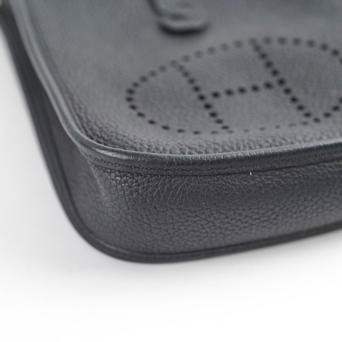 Hermes Mini Evelyn Clemence Black C Stamp