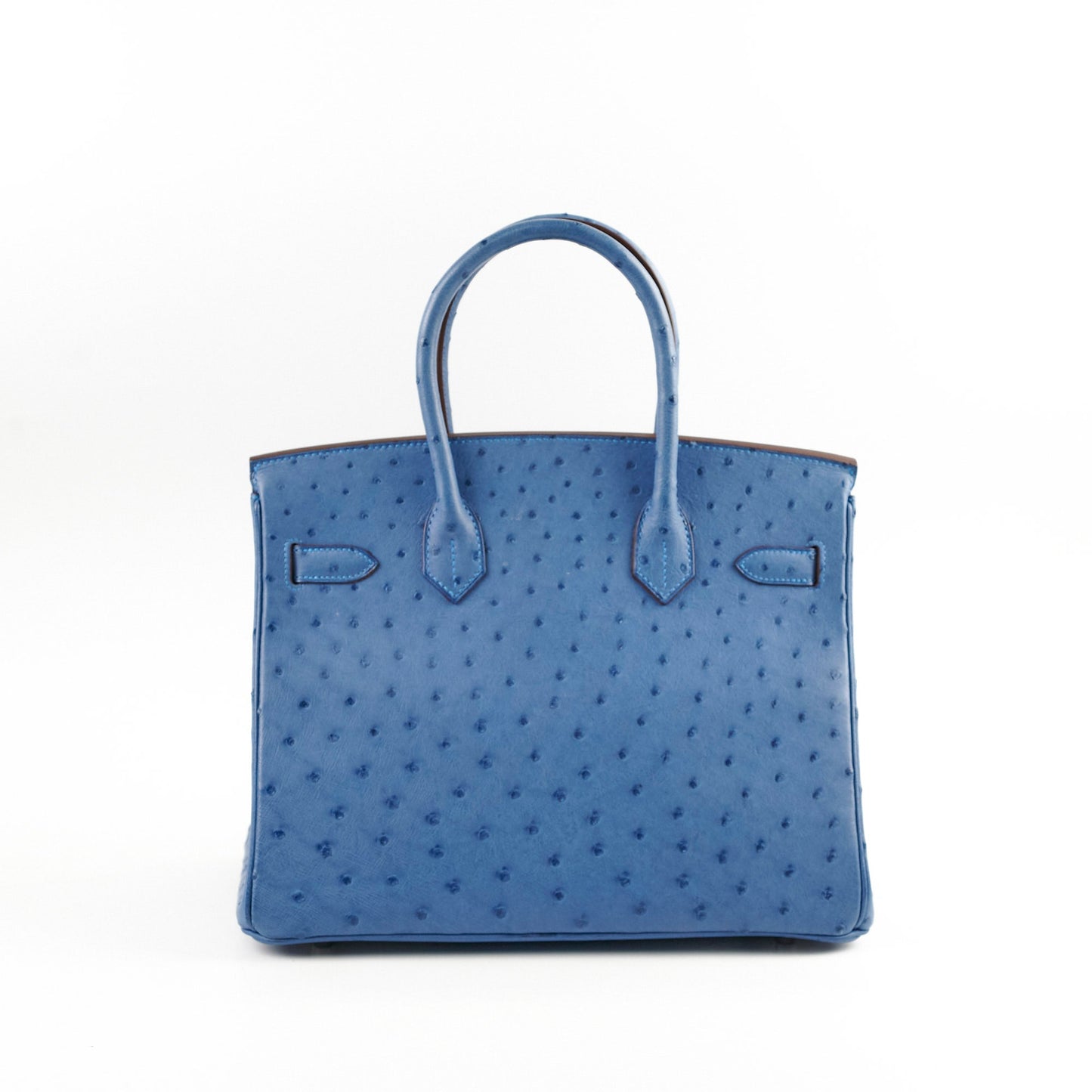 Hermes Birkin Ostrich 30 Blue R Stamp
