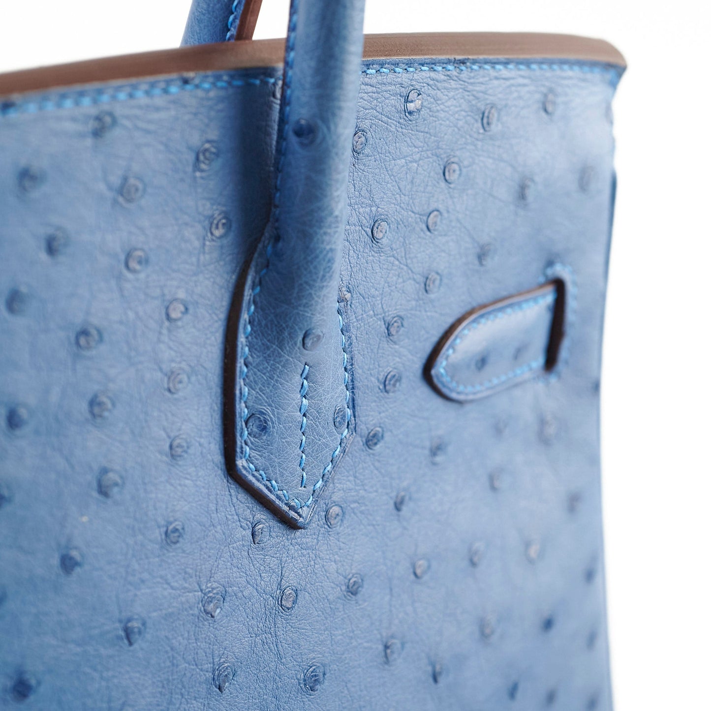 Hermes Birkin Ostrich 30 Blue R Stamp