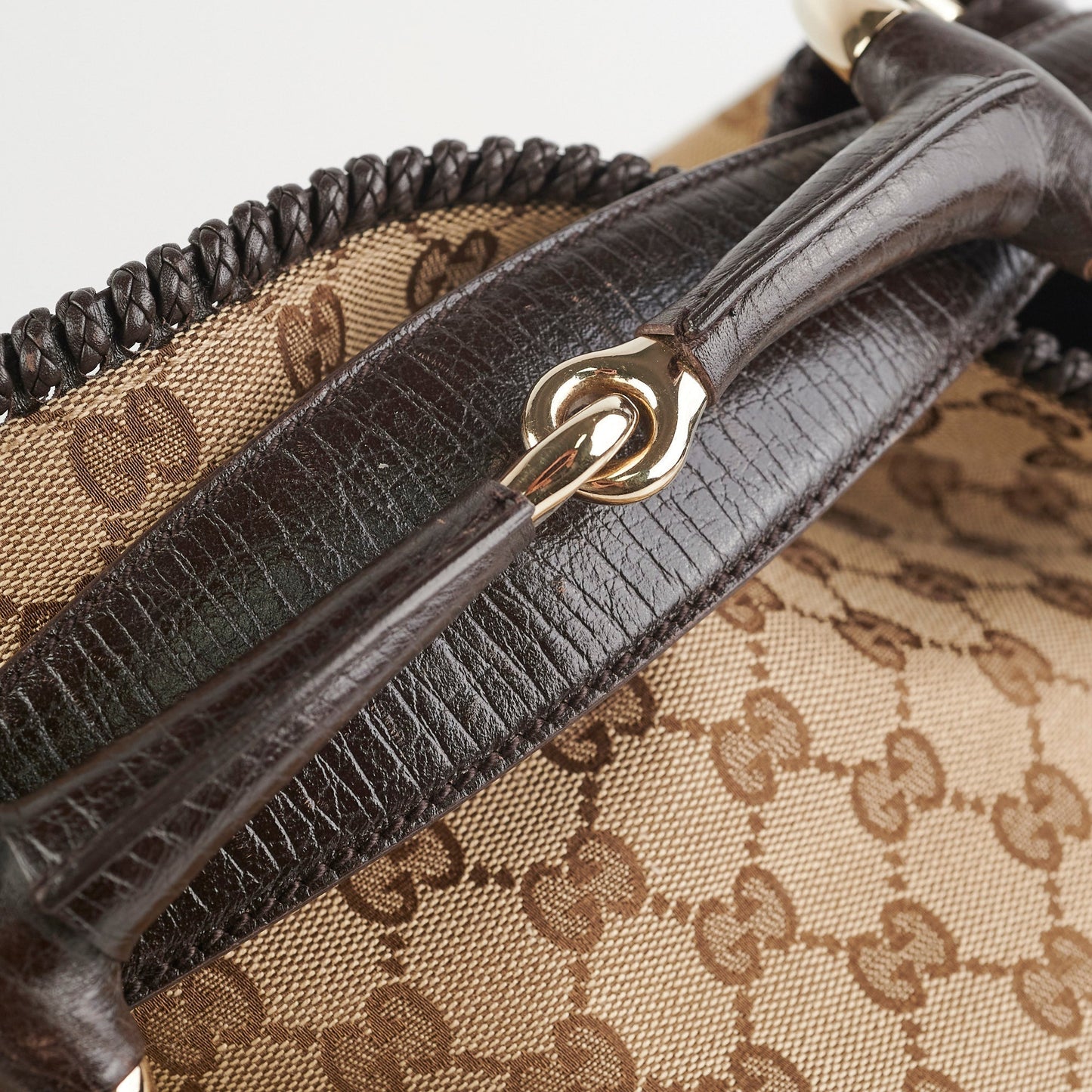 Gucci Large Monogram Canvas Hobo Bag