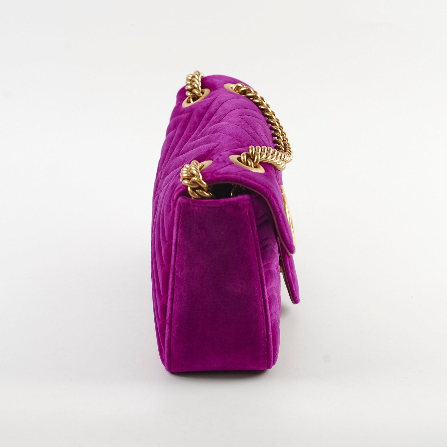 Gucci Small Velvet Violet GG Marmont
