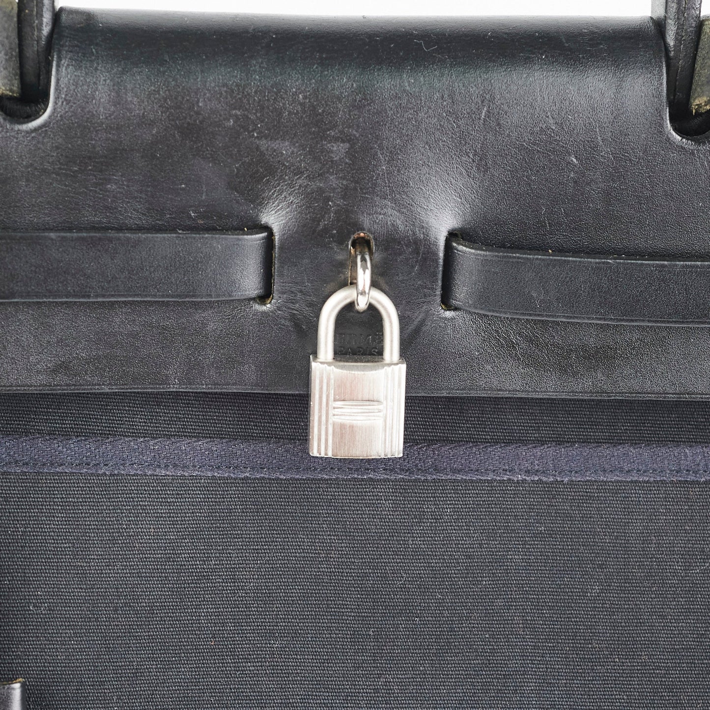 Hermes Herbag 31 Black Square G Stamp