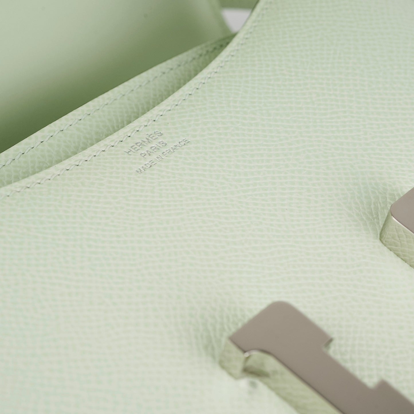 Hermes Epsom Constance Mini Vert Fizz U stamp 2022
