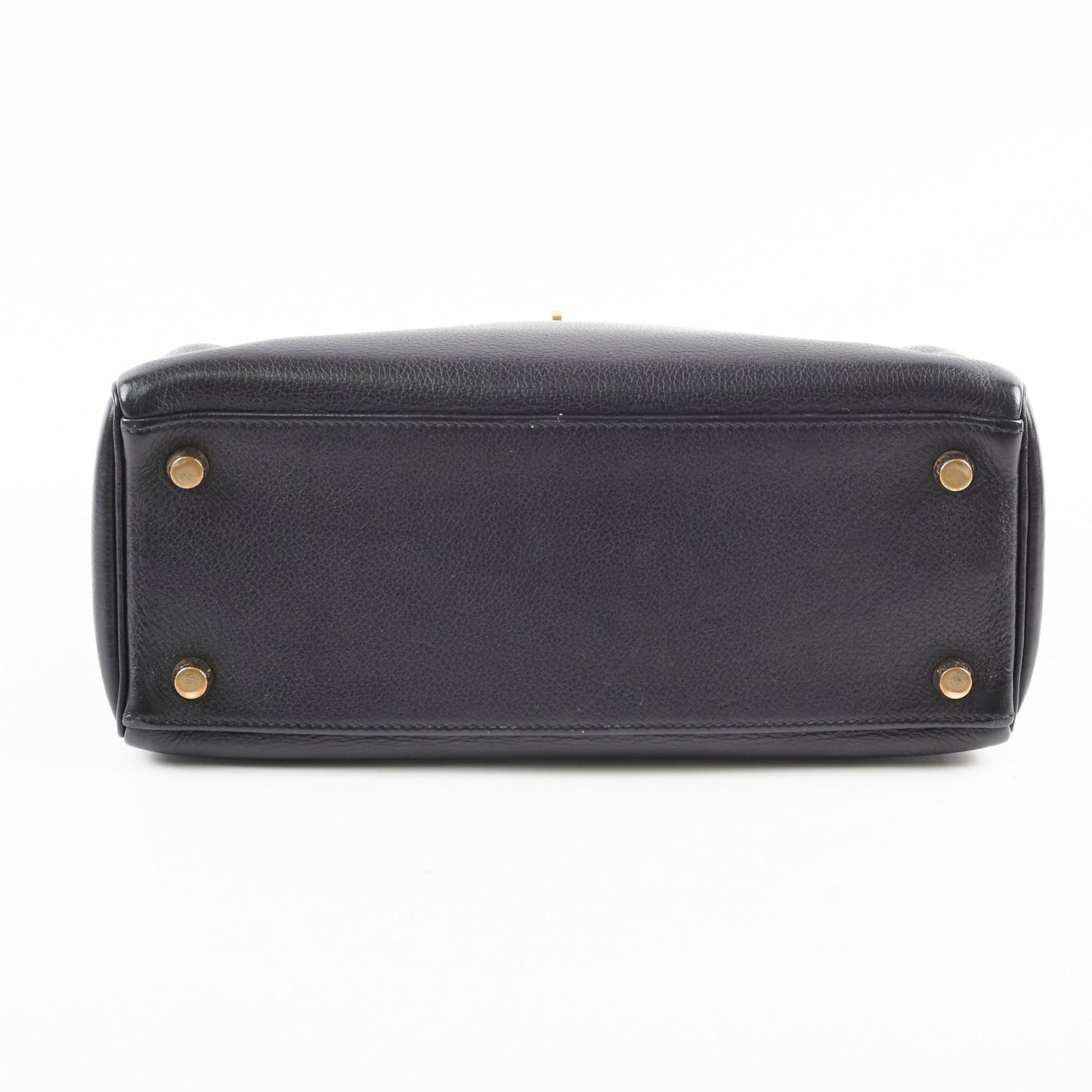 Hermes Kelly 25 Noir Square J Stamp Evergrain Black