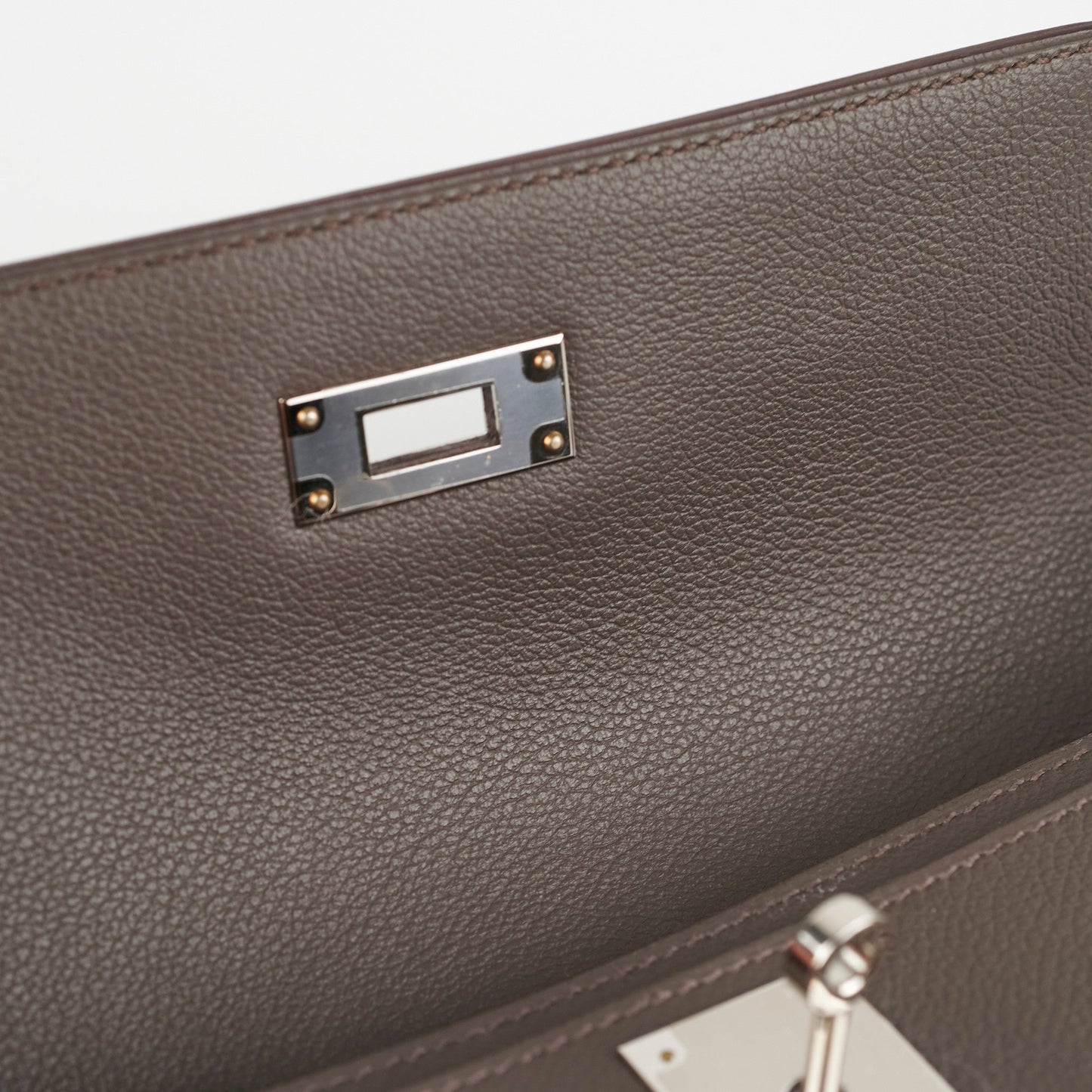 Hermes Pochette Kelly Depeches 25 Gris Etain
