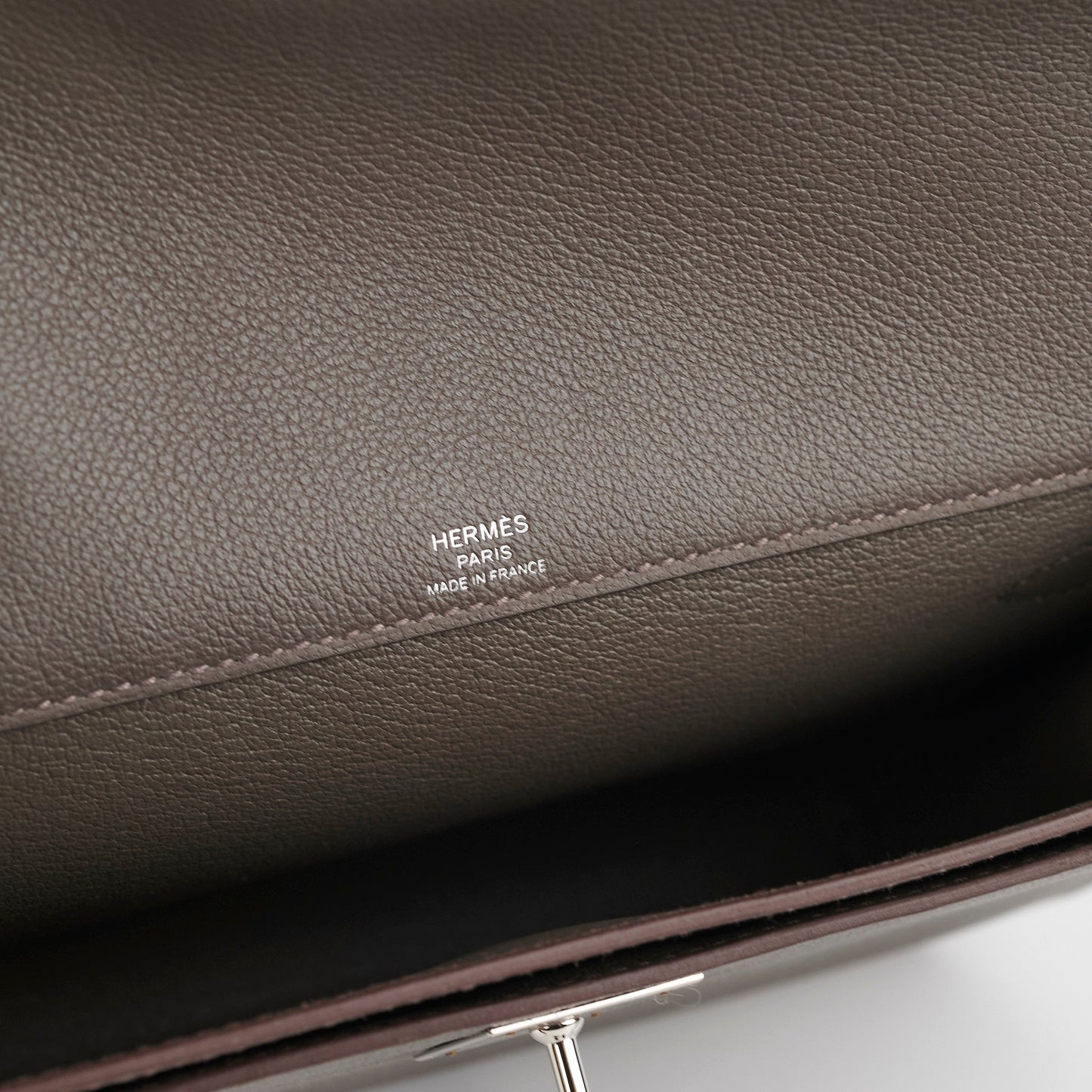 Hermes Pochette Kelly Depeches 25 Gris Etain