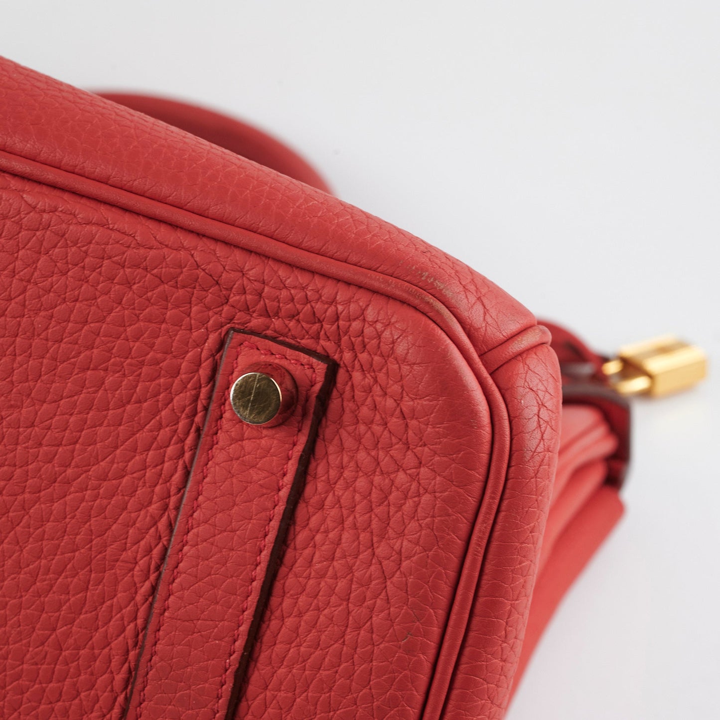 Hermes Birkin 35 Clemence Rose Lipstick- Stamp O 2011