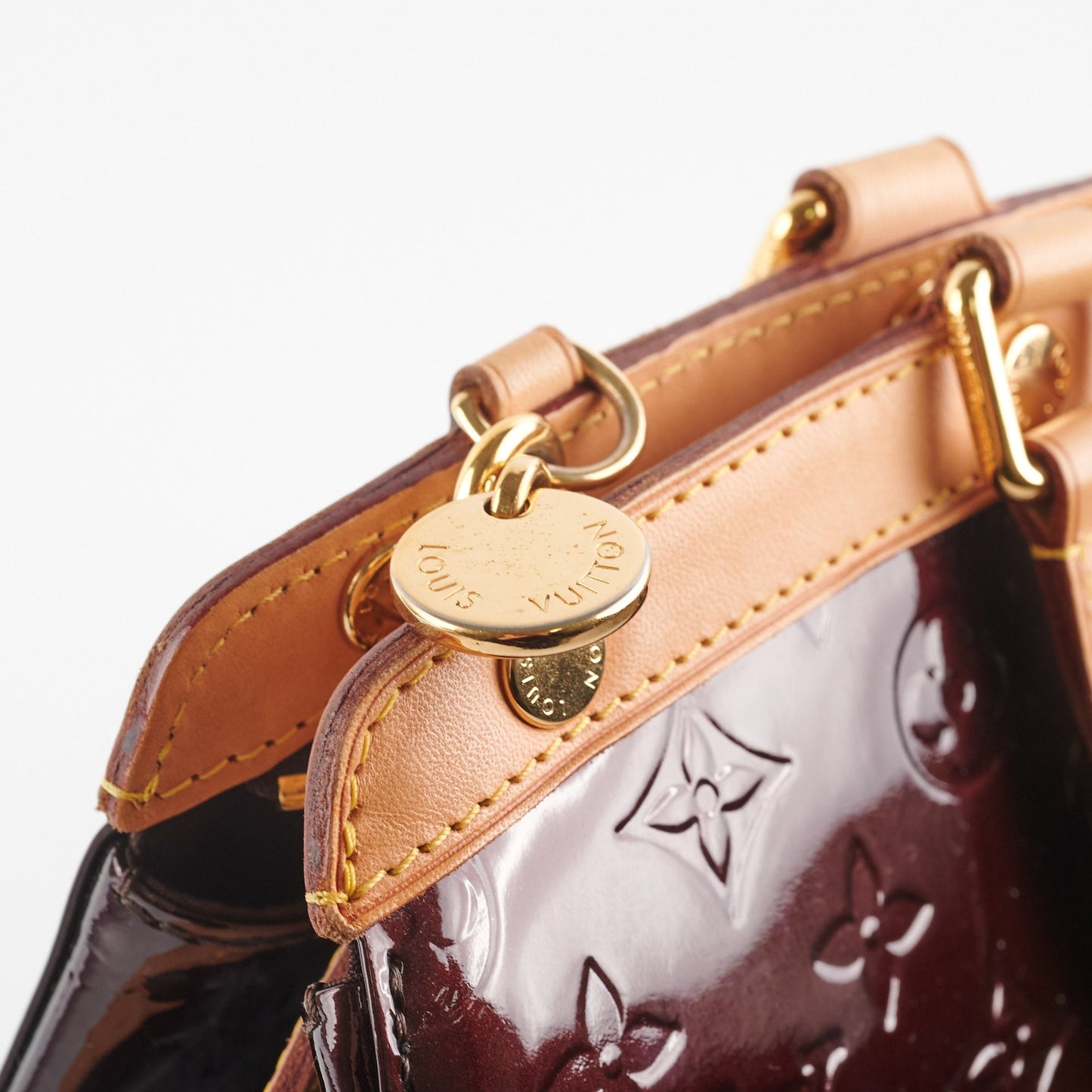 Louis Vuitton Brea MM Amarante Monogram Vernis Bag