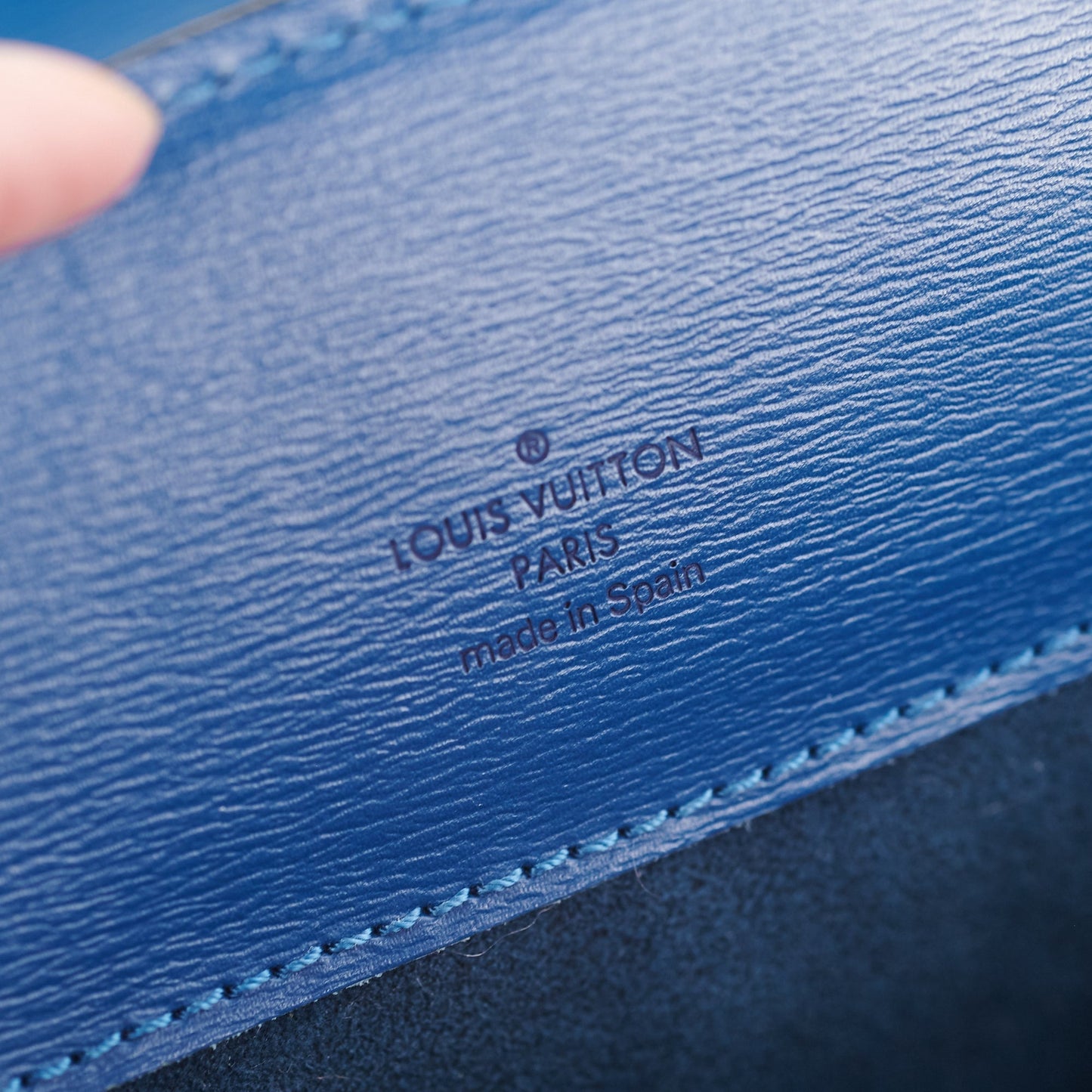 Louis Vuitton Cluny Epi Blue Shoulder Bag