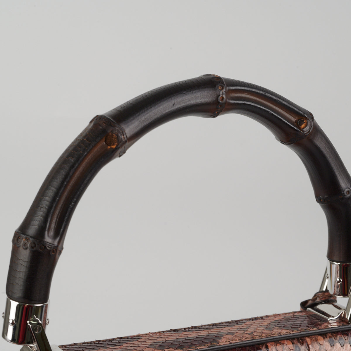 Gucci Lady Lock Python Bamboo Top Handle