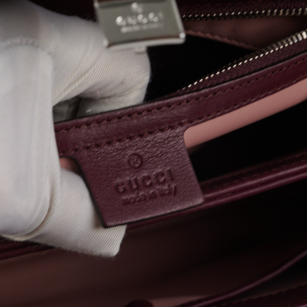 Gucci Lady Lock Python Bamboo Top Handle