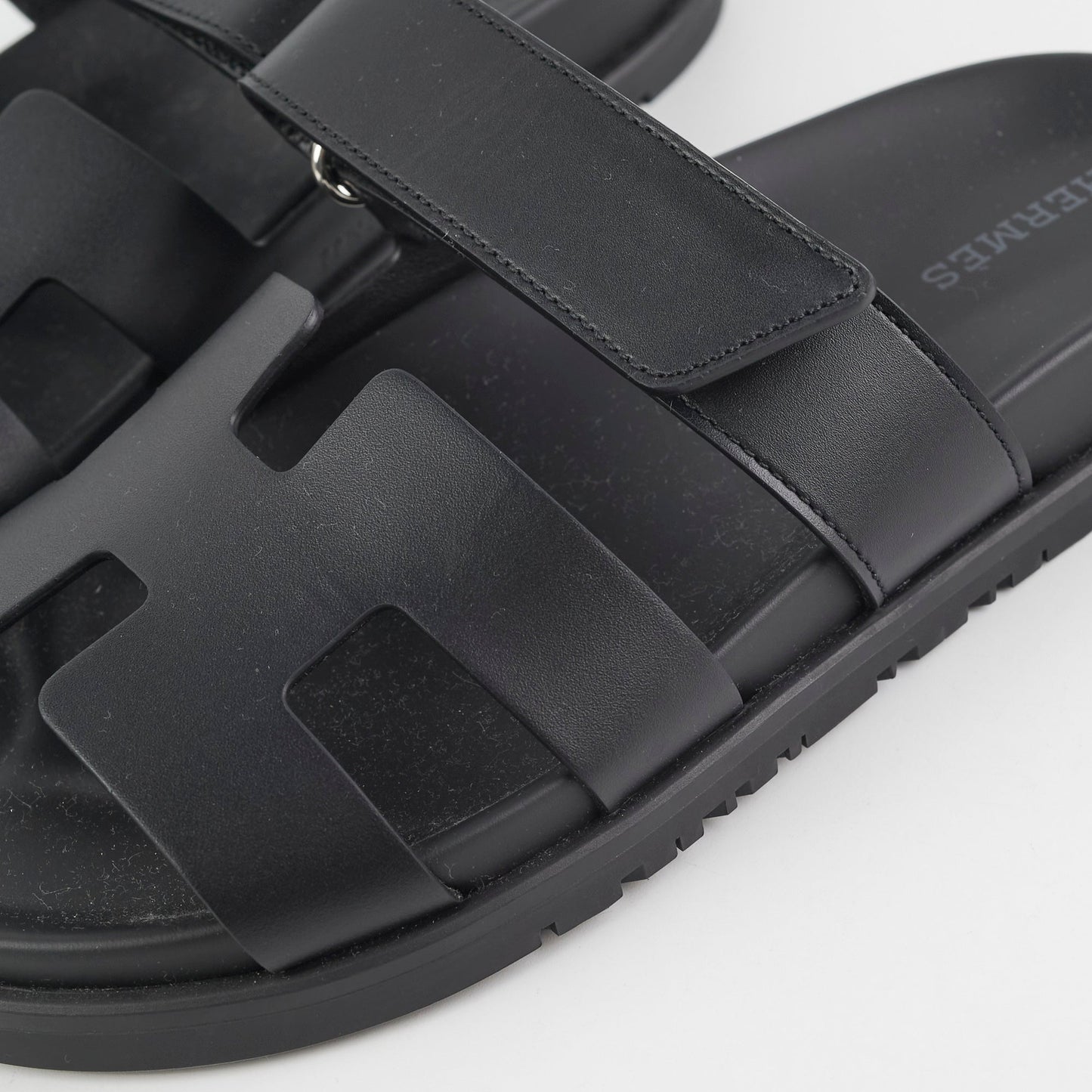 Hermes Chypre Size 36 Black Sandals