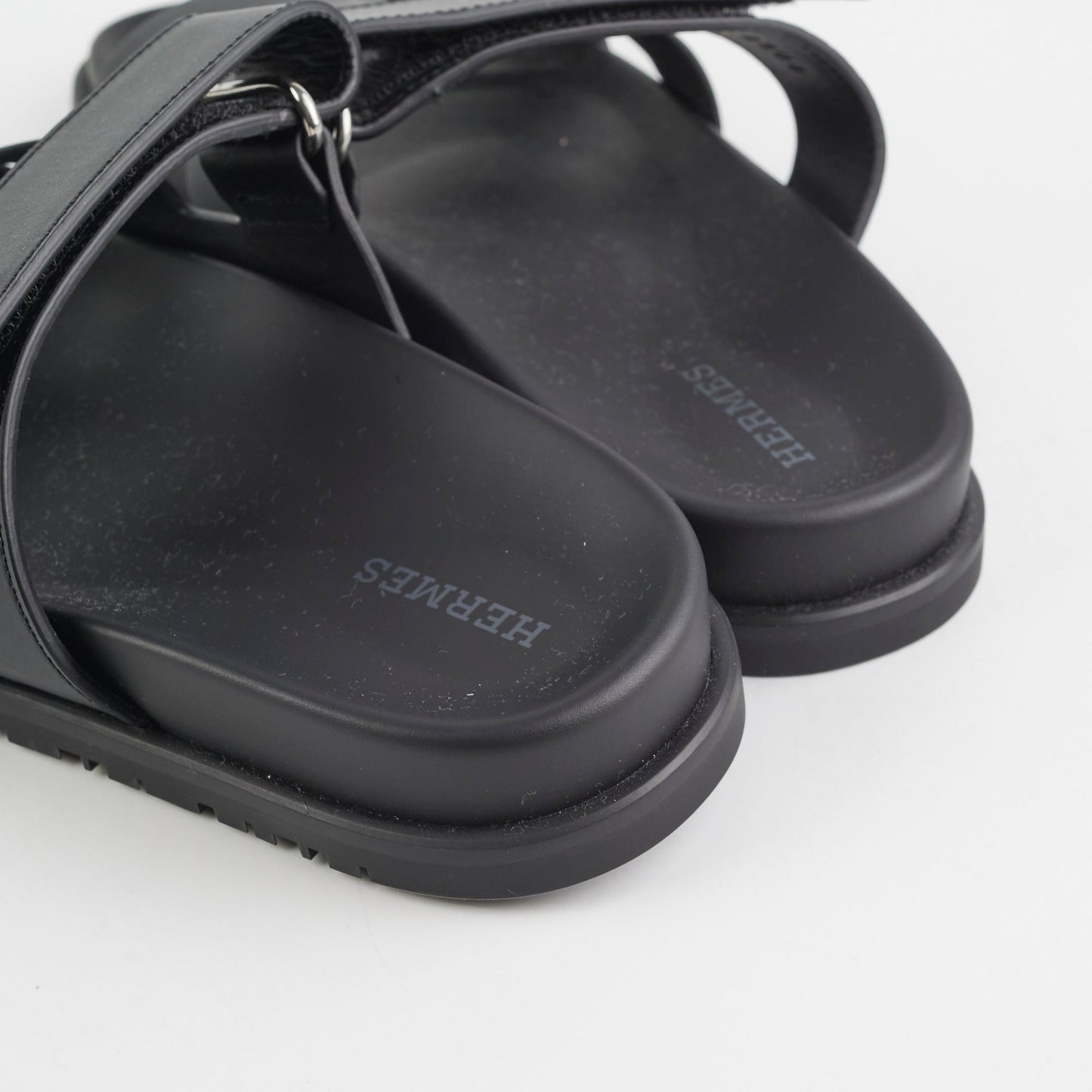 Hermes Chypre Size 36 Black Sandals