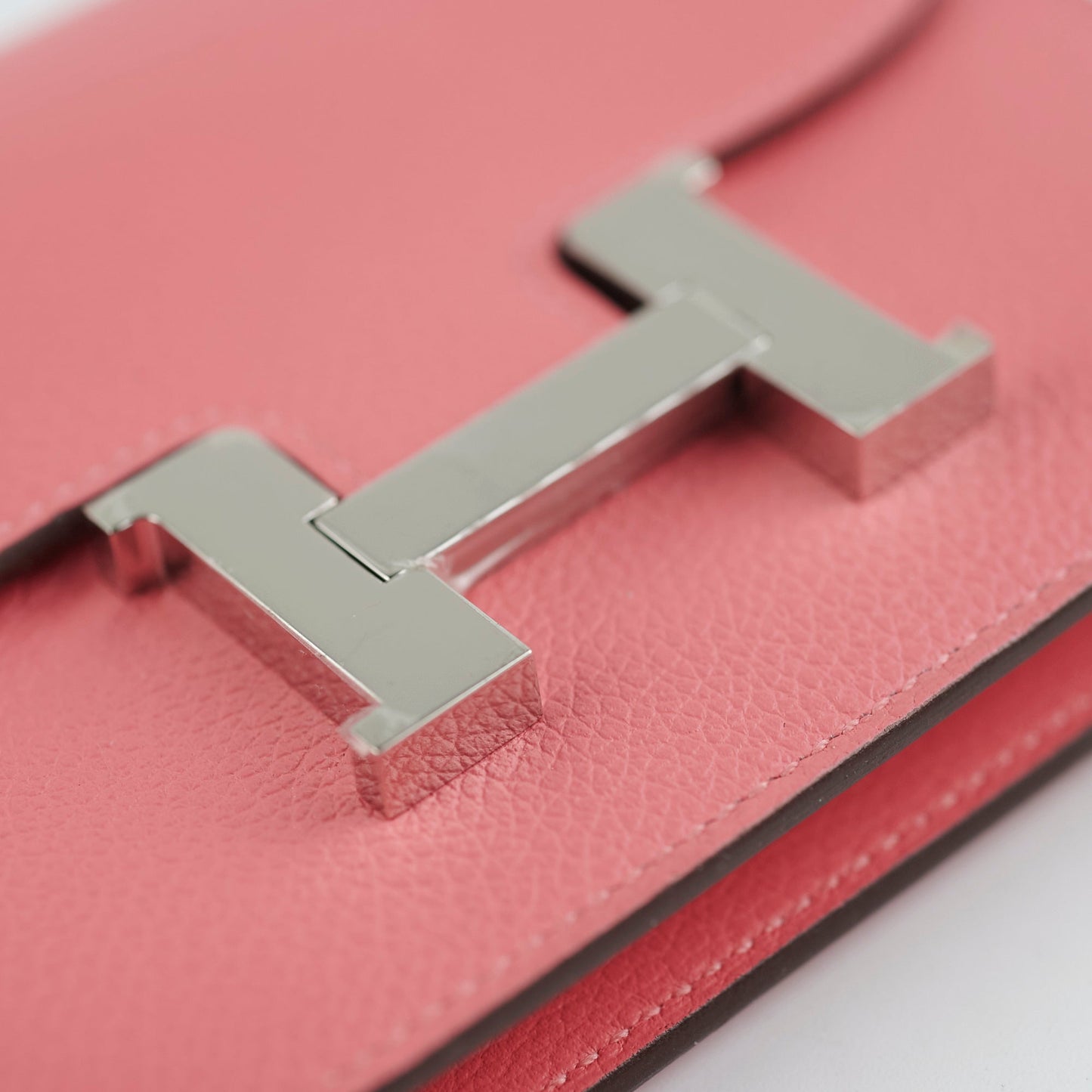 Hermes Slim Constance Rose Azalee Wallet- Stamp B