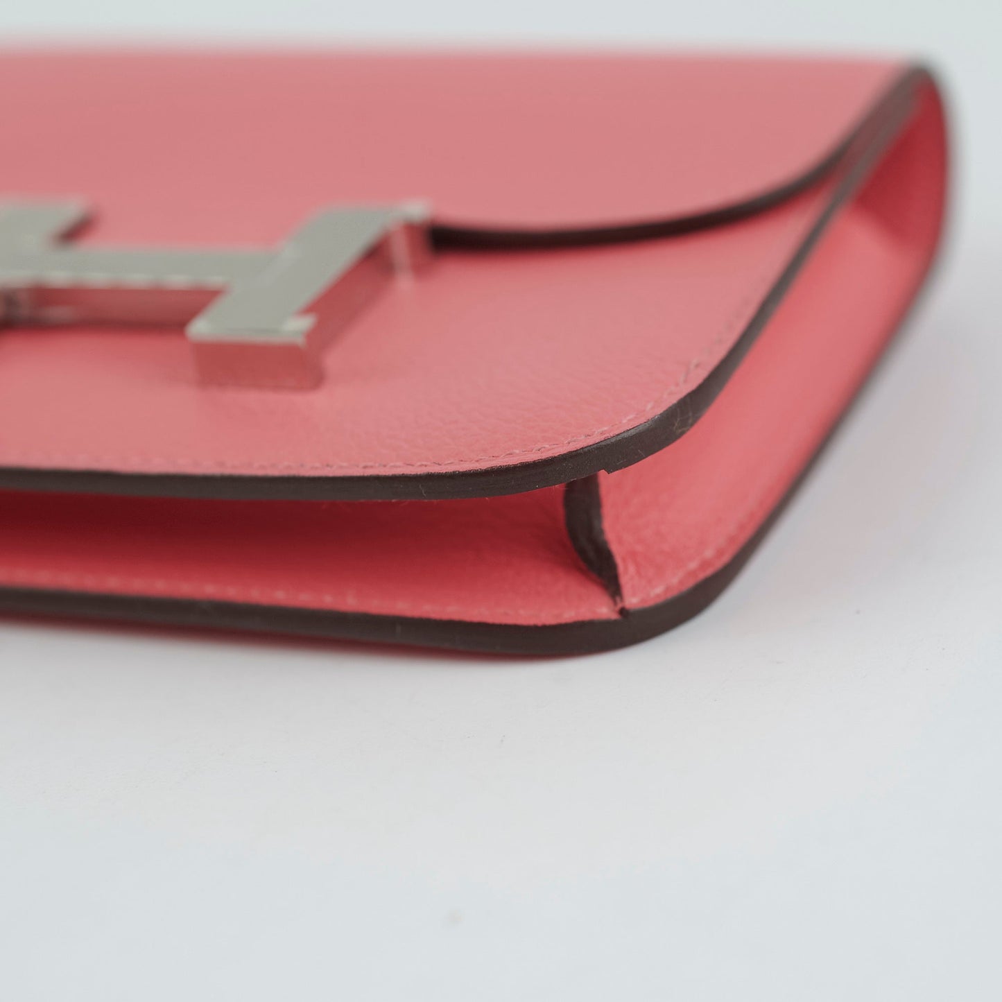Hermes Slim Constance Rose Azalee Wallet- Stamp B