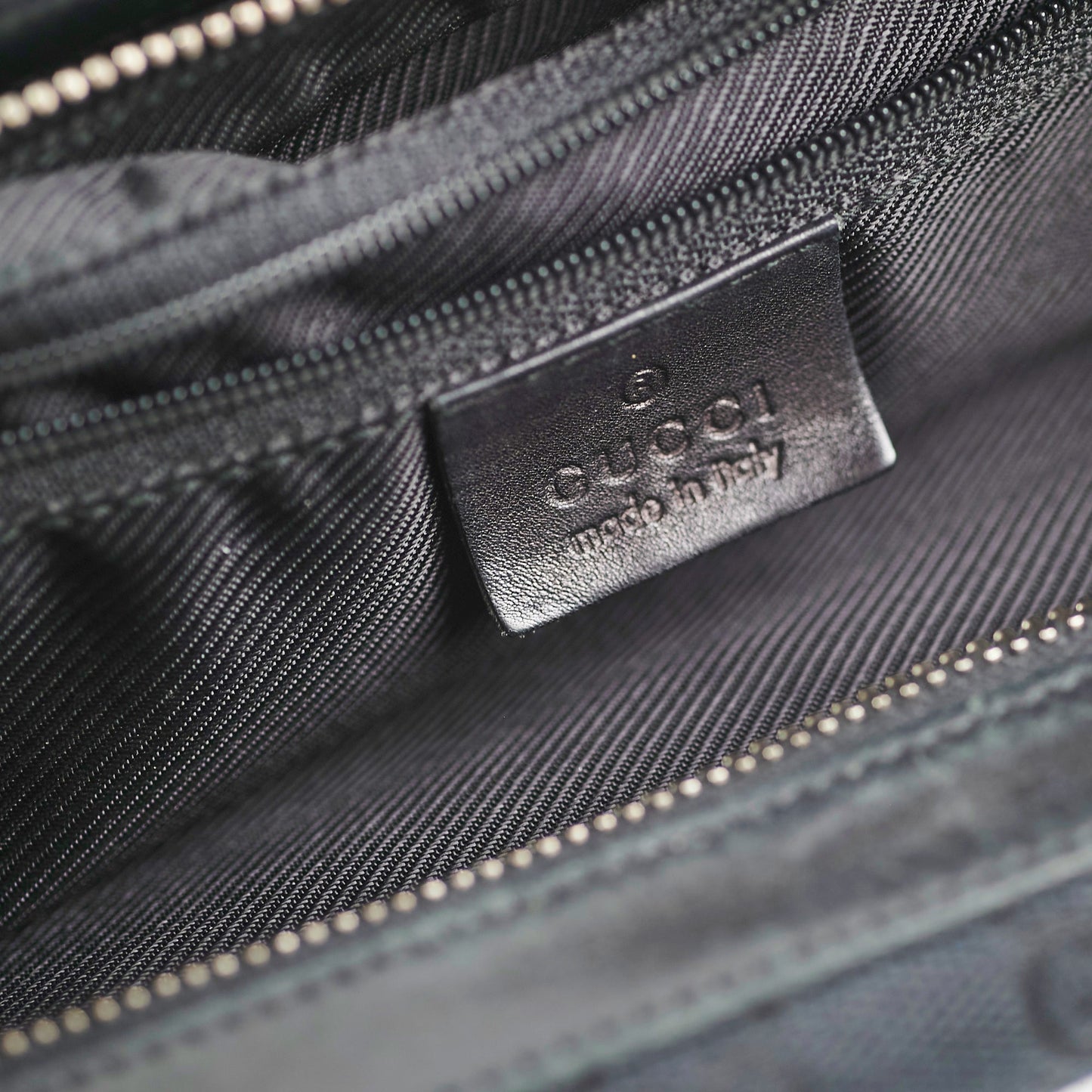 Gucci Vintage GG Canvas Black Shoulder Bag