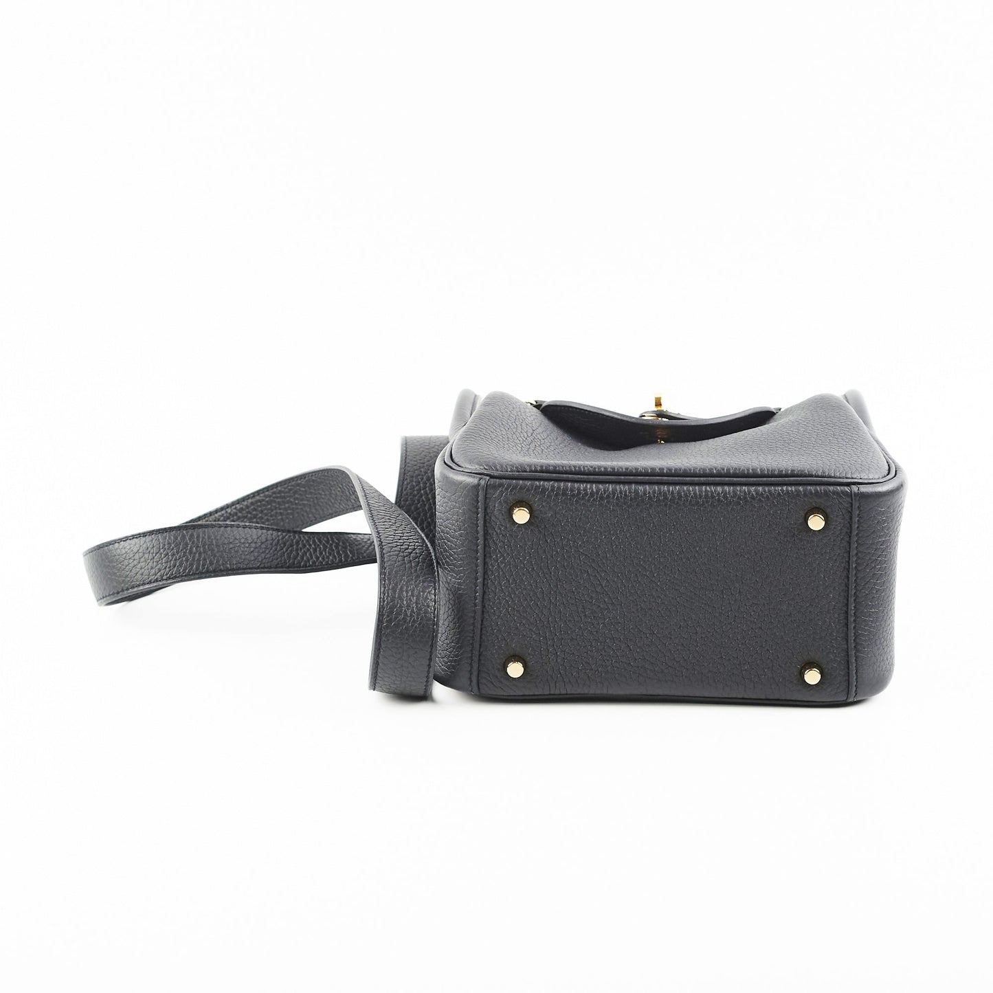Hermes Mini Lindy Clemence Noir- Z stamp hold AL