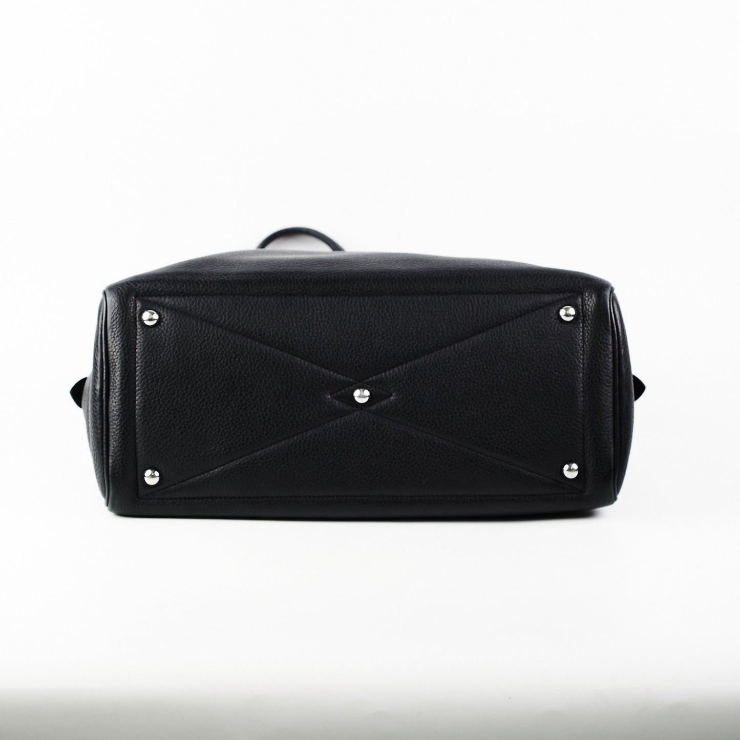 Hermes Victoria 35 Leather Handbag Black - O Square Stamp