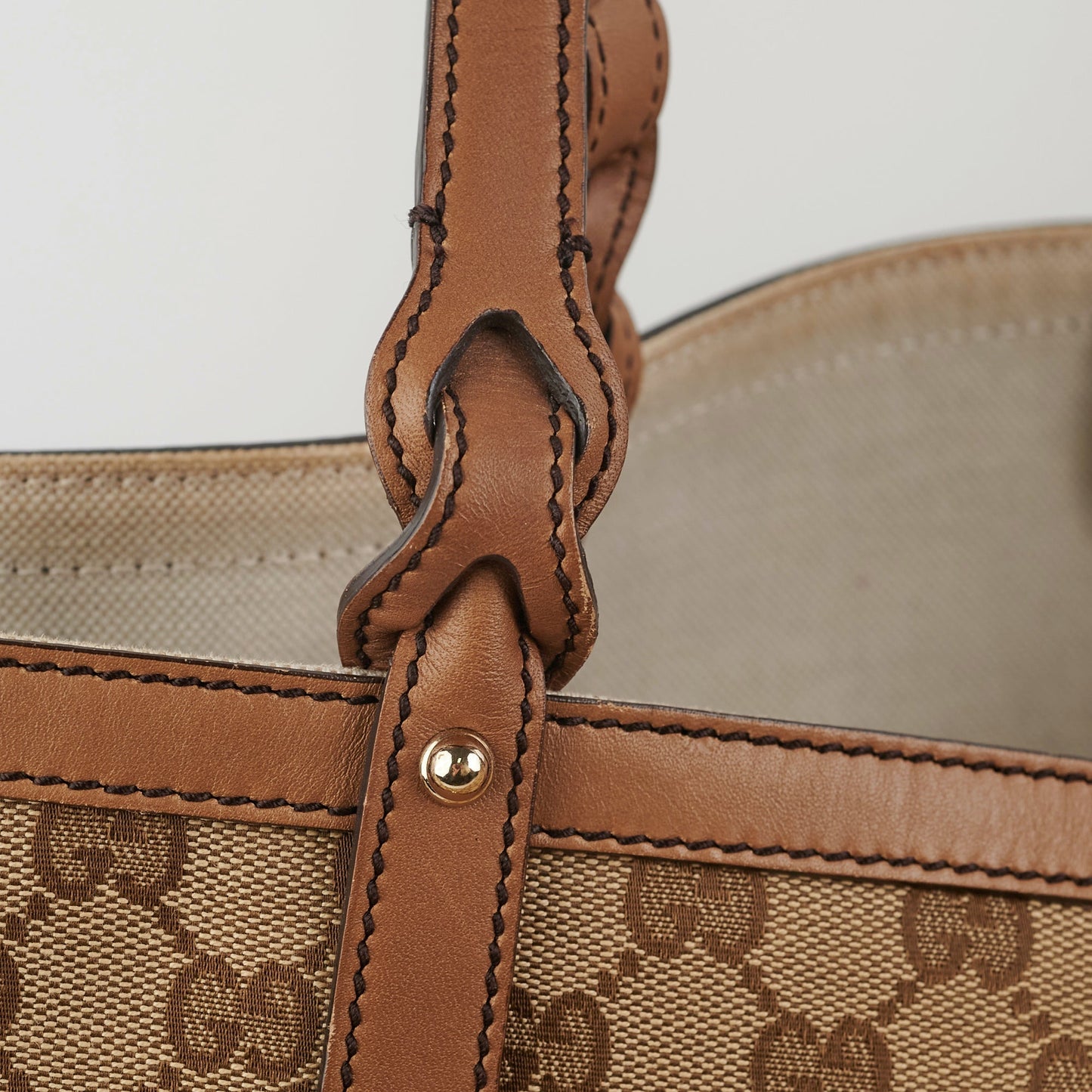 Gucci Craft Monogram Tote Bag