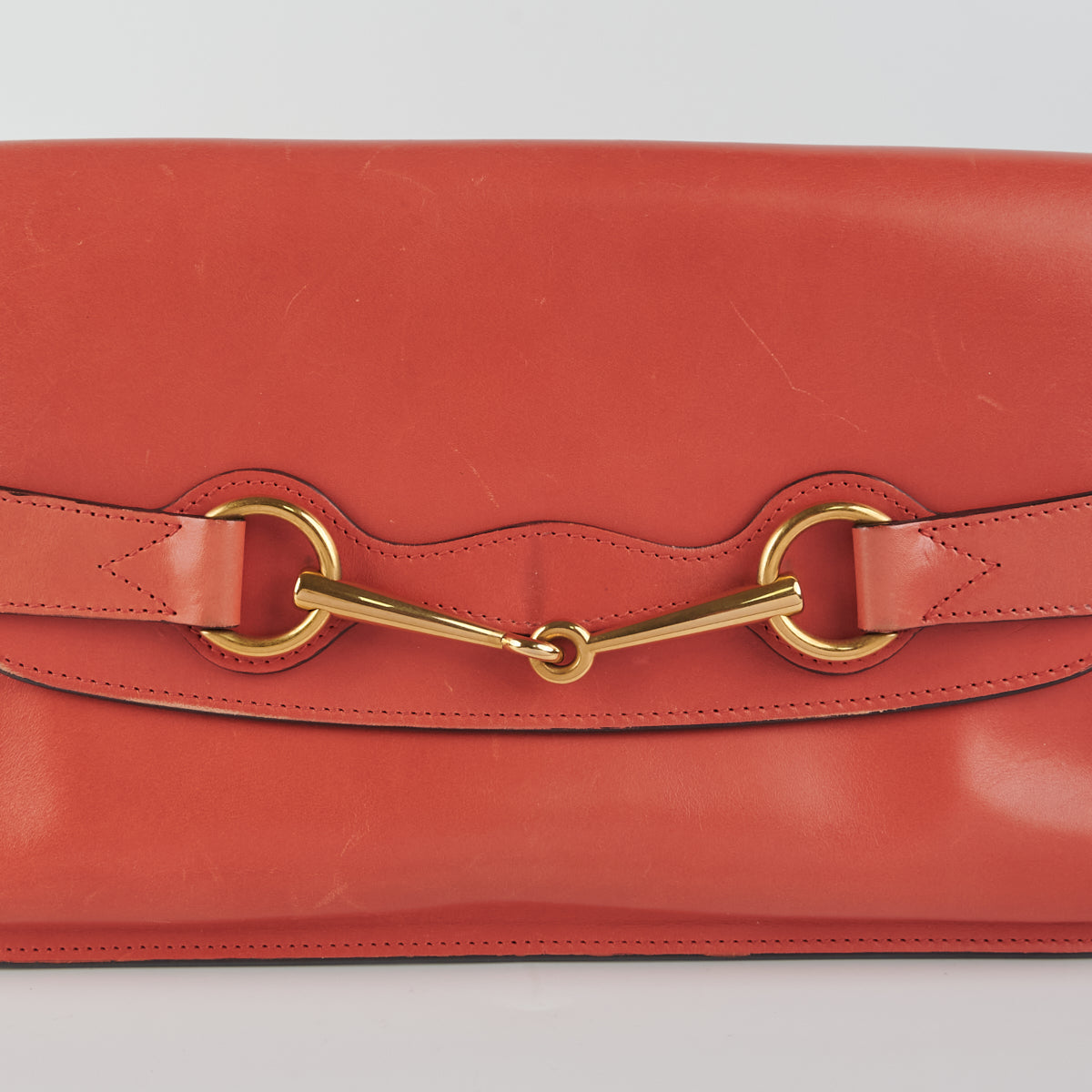 Gucci Horsebit Clutch Coral Pink