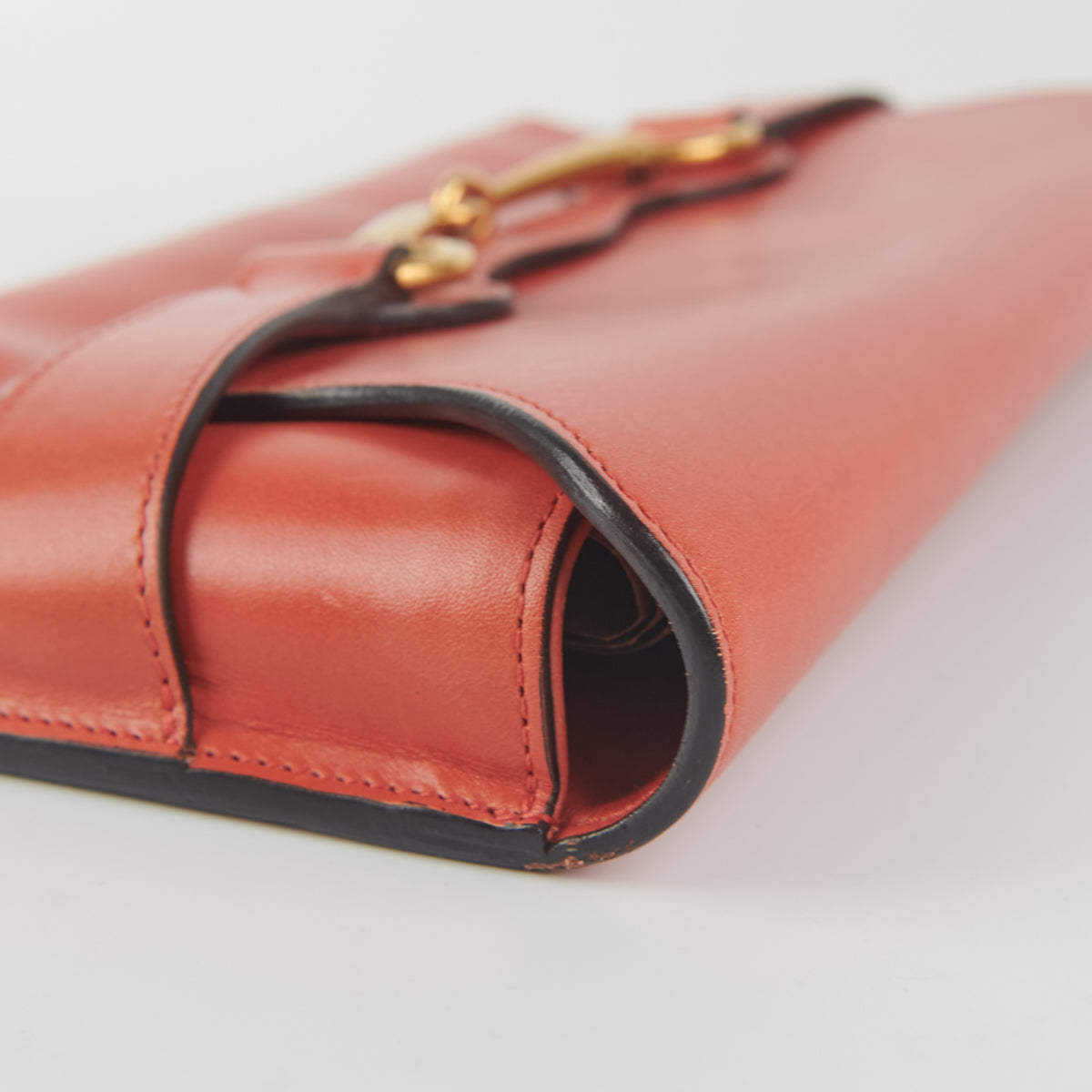 Gucci Horsebit Clutch Coral Pink