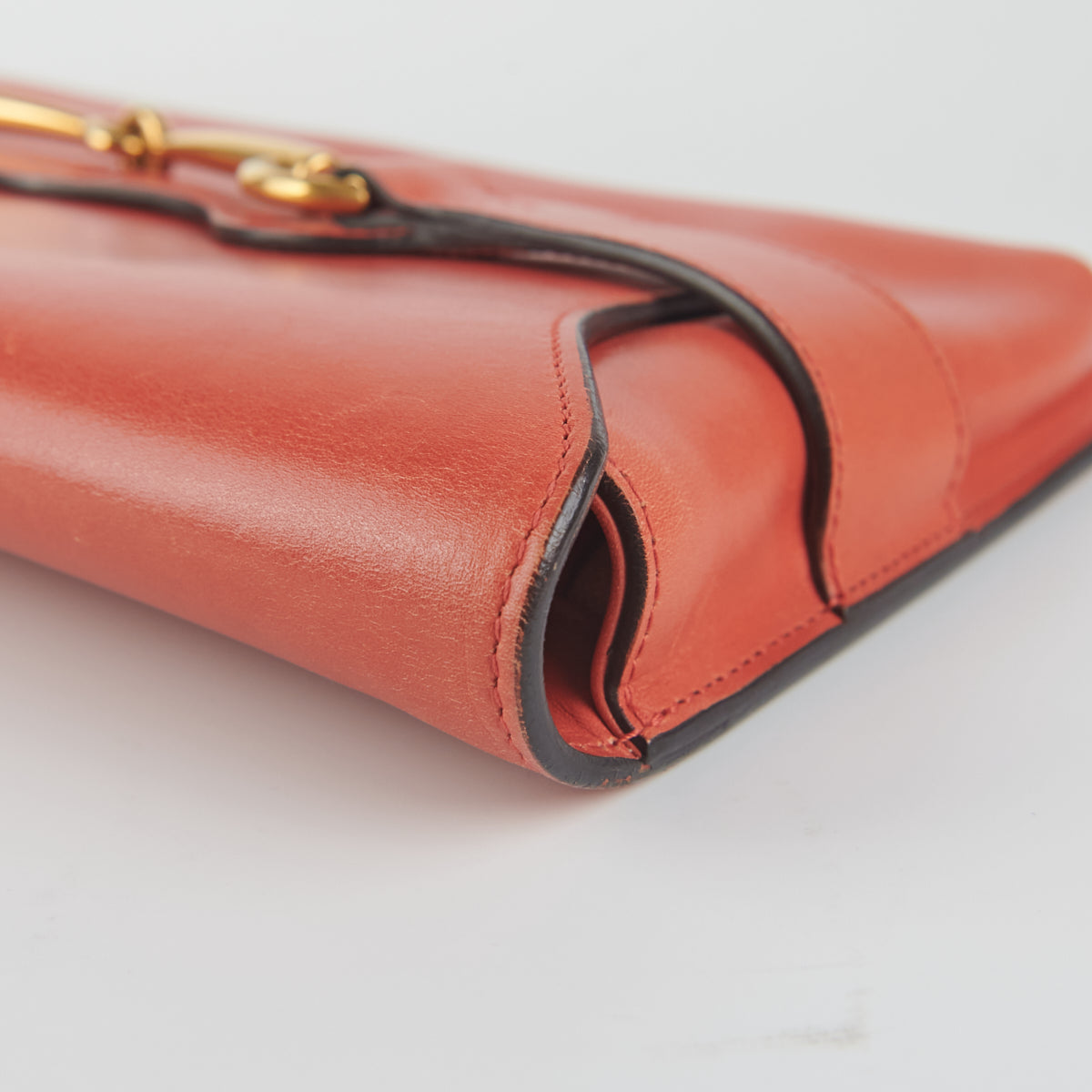 Gucci Horsebit Clutch Coral Pink