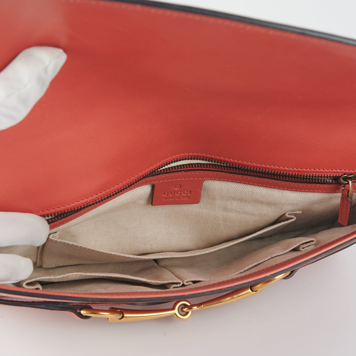 Gucci Horsebit Clutch Coral Pink