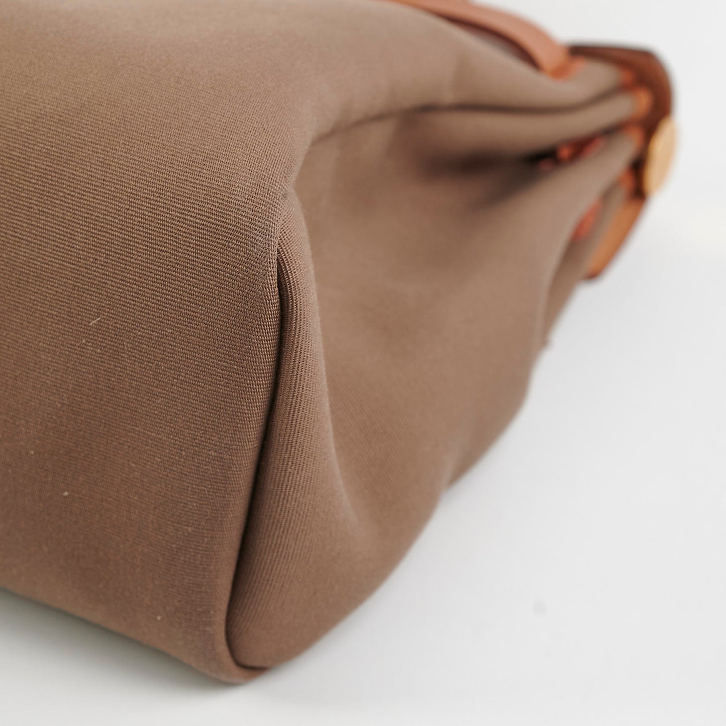 Hermes Herbag 31 Canvas Etoupe-Dune/Fauve - U Stamp