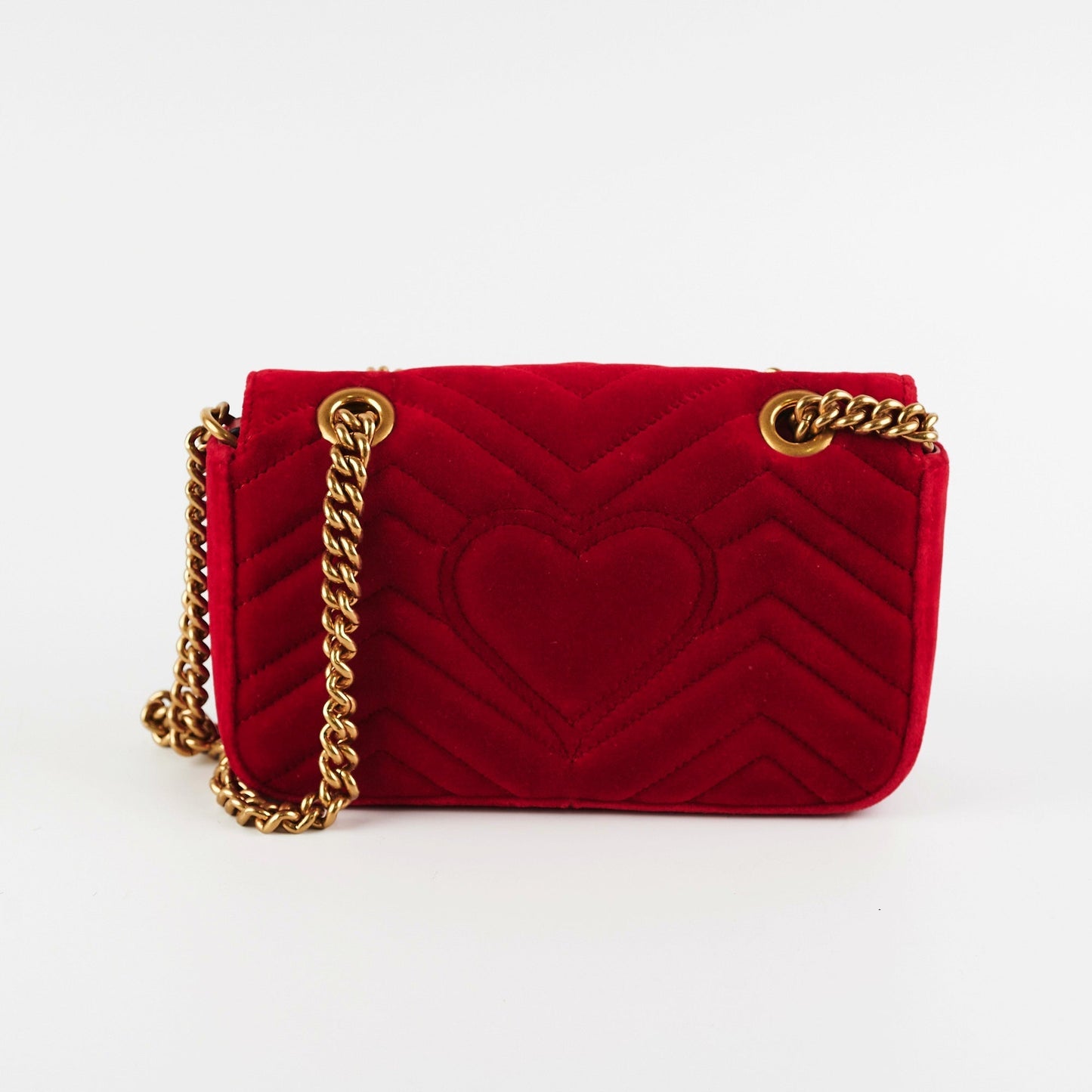 Gucci Mini Marmont Velvet Red