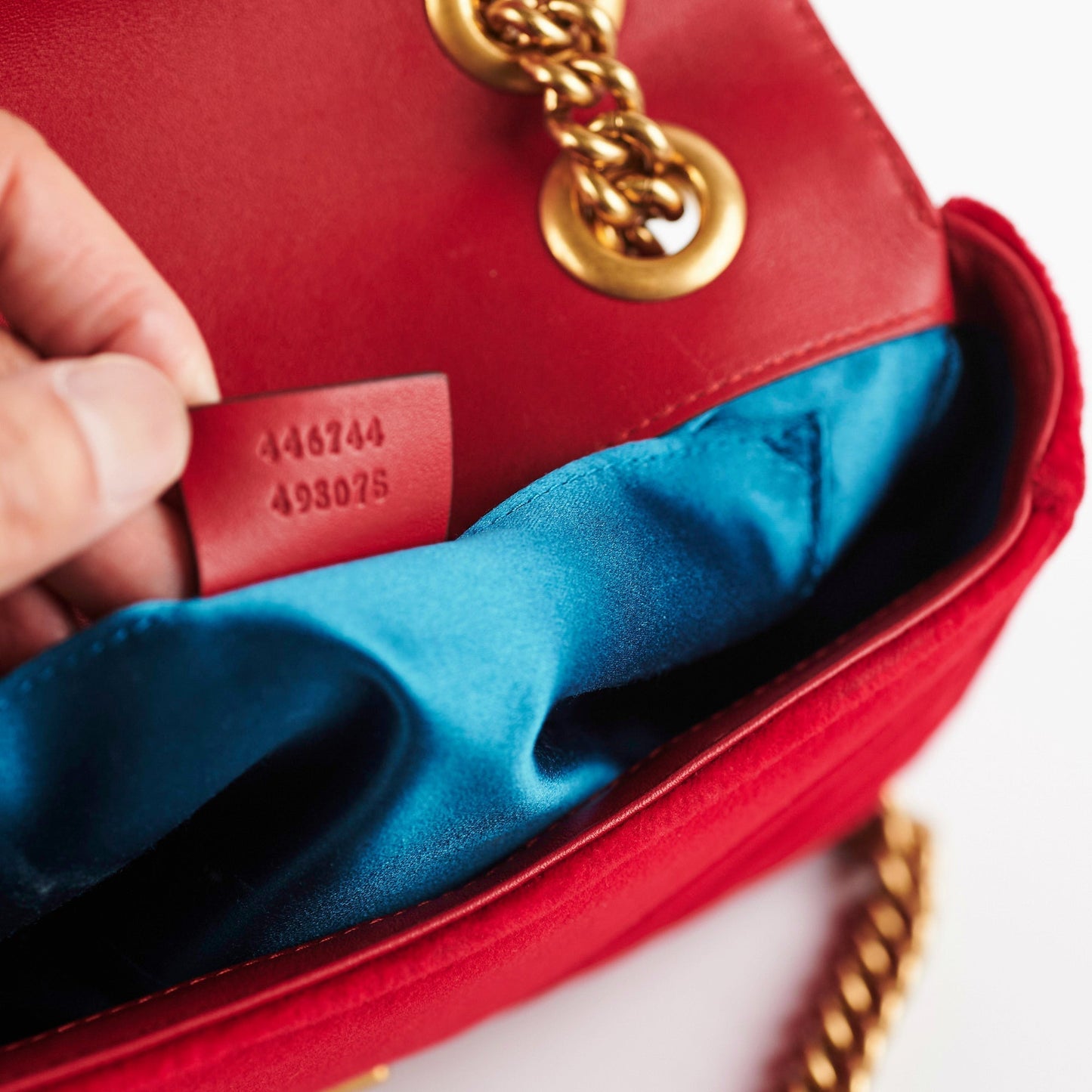Gucci Mini Marmont Velvet Red