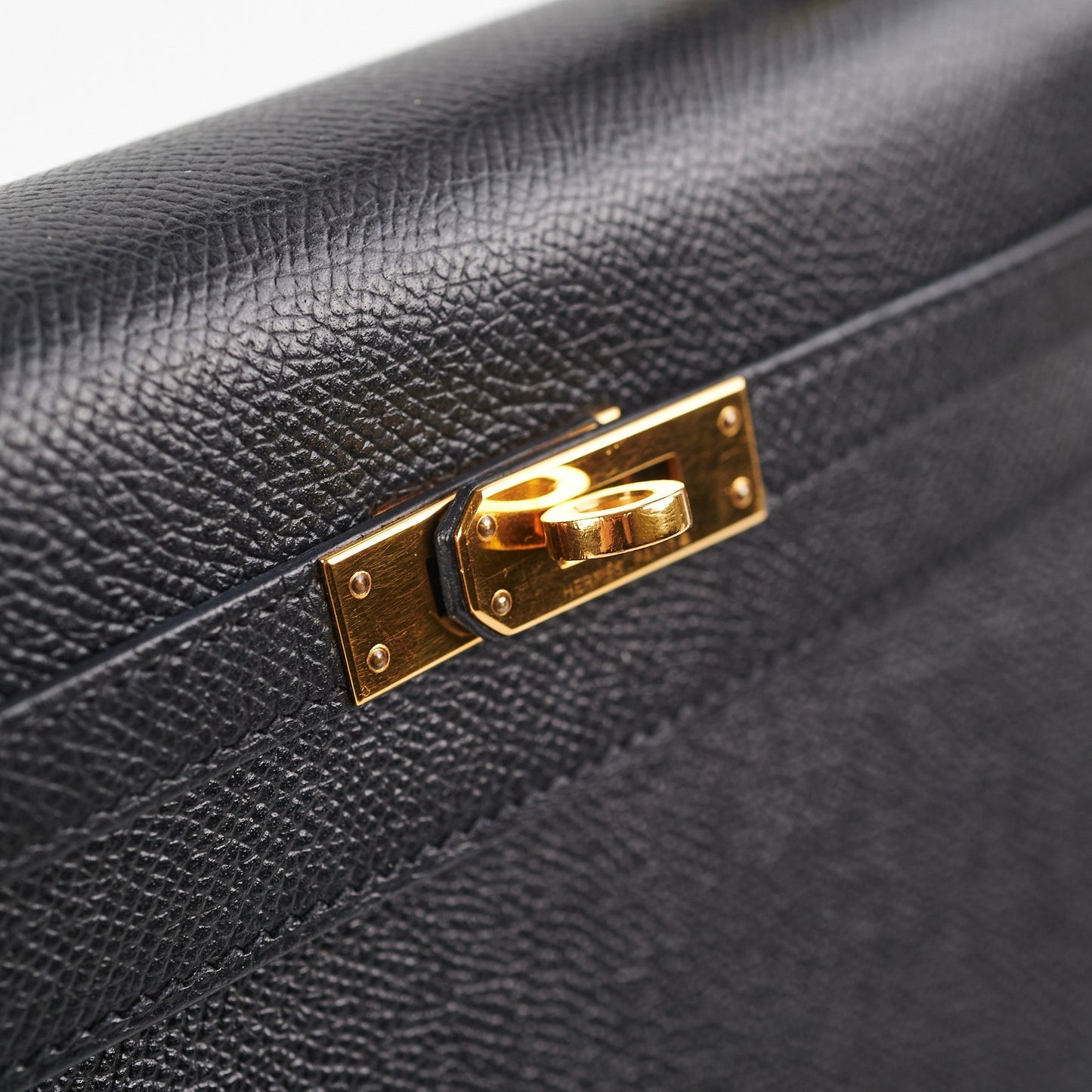 Hermes Kelly 25 Epsom Noir Stamp X
