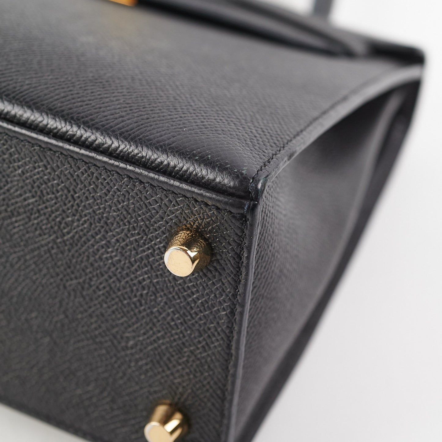 Hermes Kelly 25 Epsom Noir Stamp X