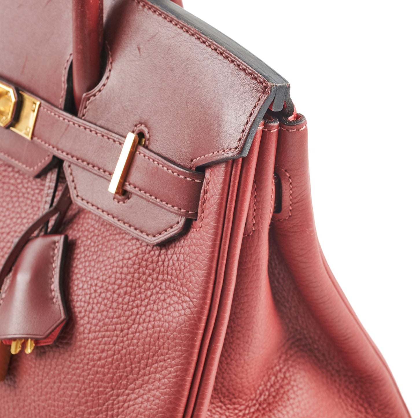 Hermes Birkin 30 Clemence/Swift Rouge