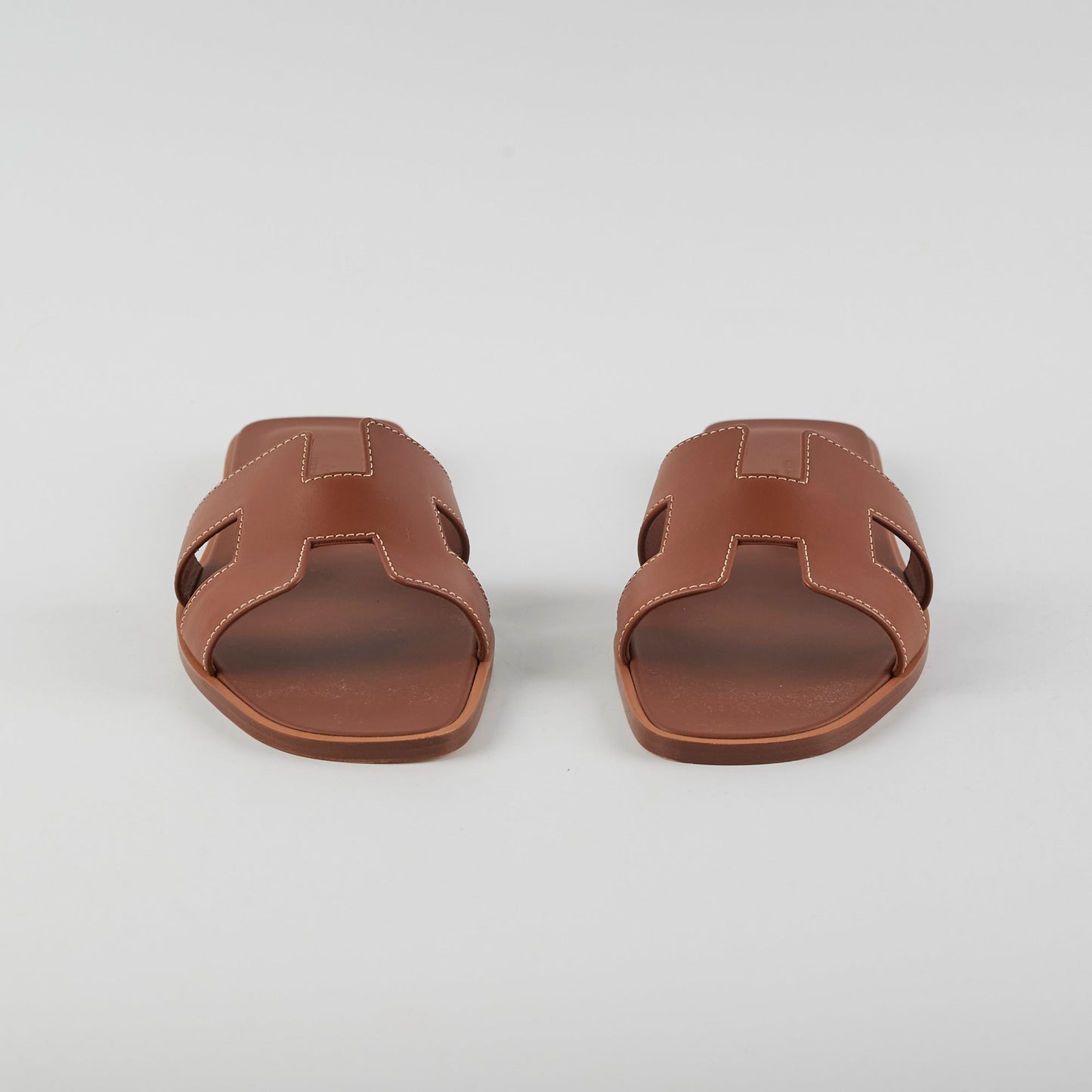Hermes Oran Gold Sandals Size 37.5