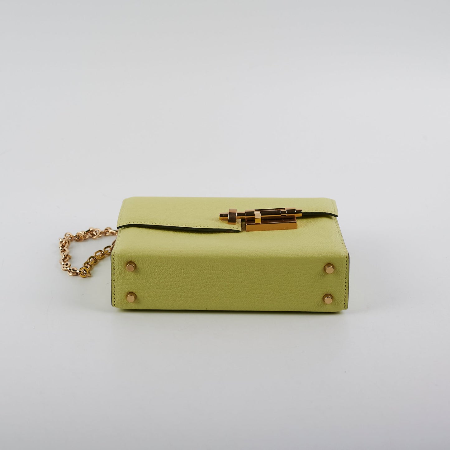 Hermes Mini Verrou Chaine Mysore R9 Jaune Bourge - Z Stamp
