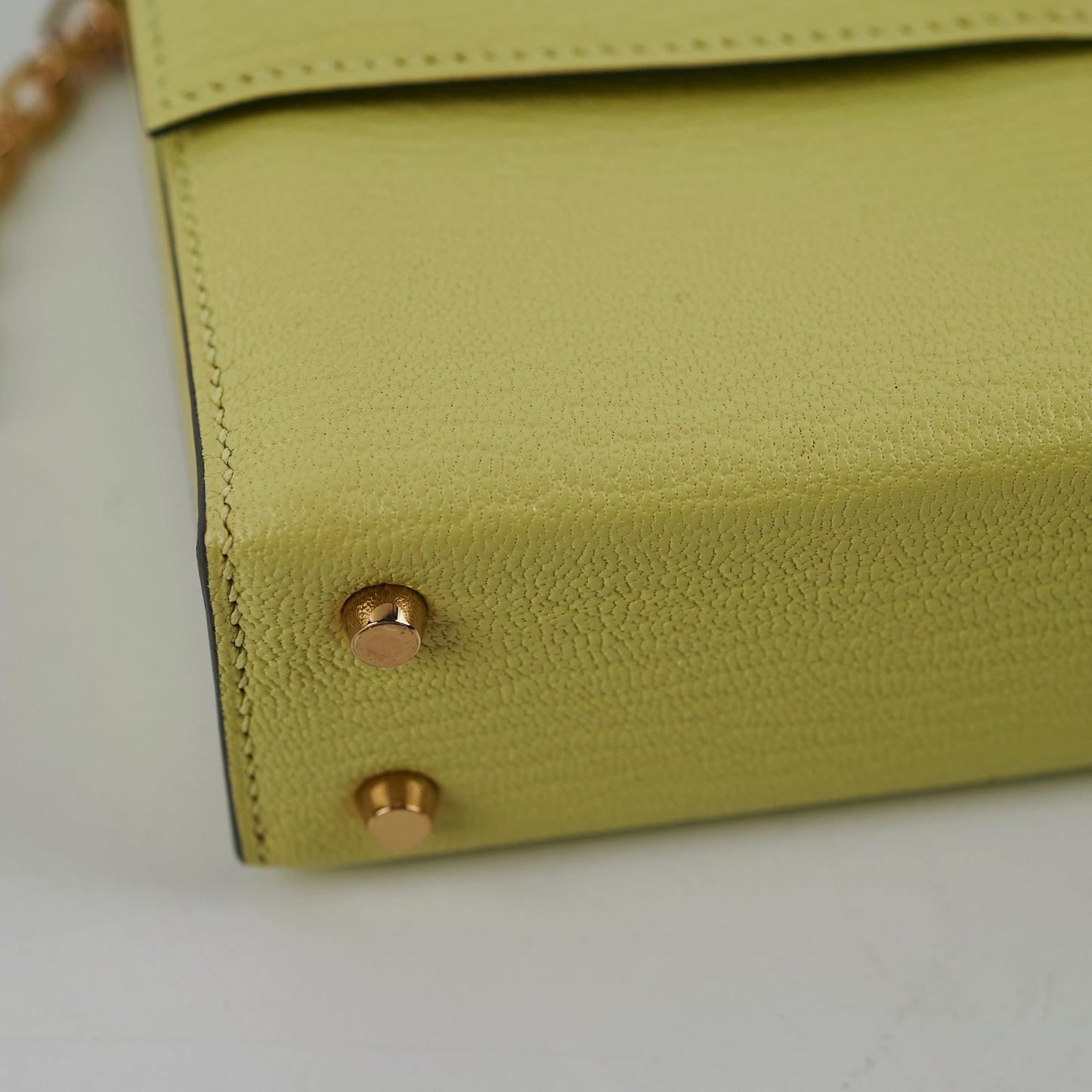 Hermes Mini Verrou Chaine Mysore R9 Jaune Bourge - Z Stamp