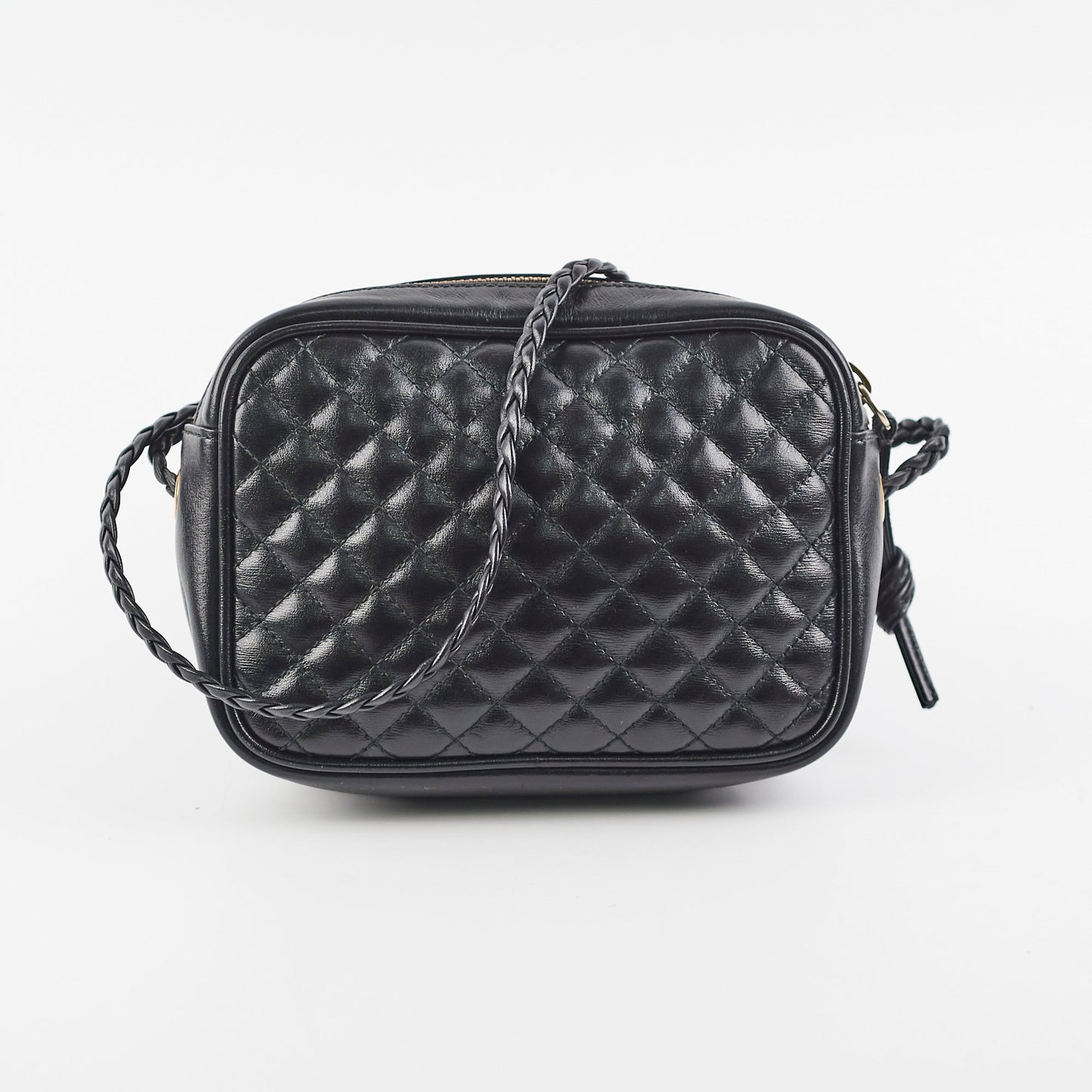 Gucci Trapuntata Black Quilted Shoulder Camera Bag